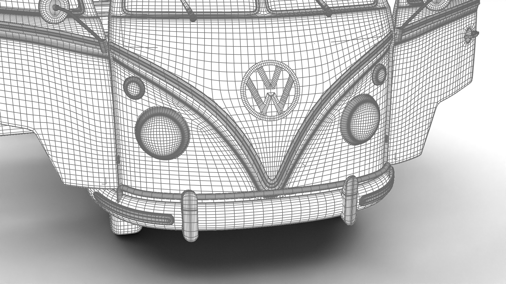 Volkswagen T1 Combi 1950 HQ 3d model 3D model_31