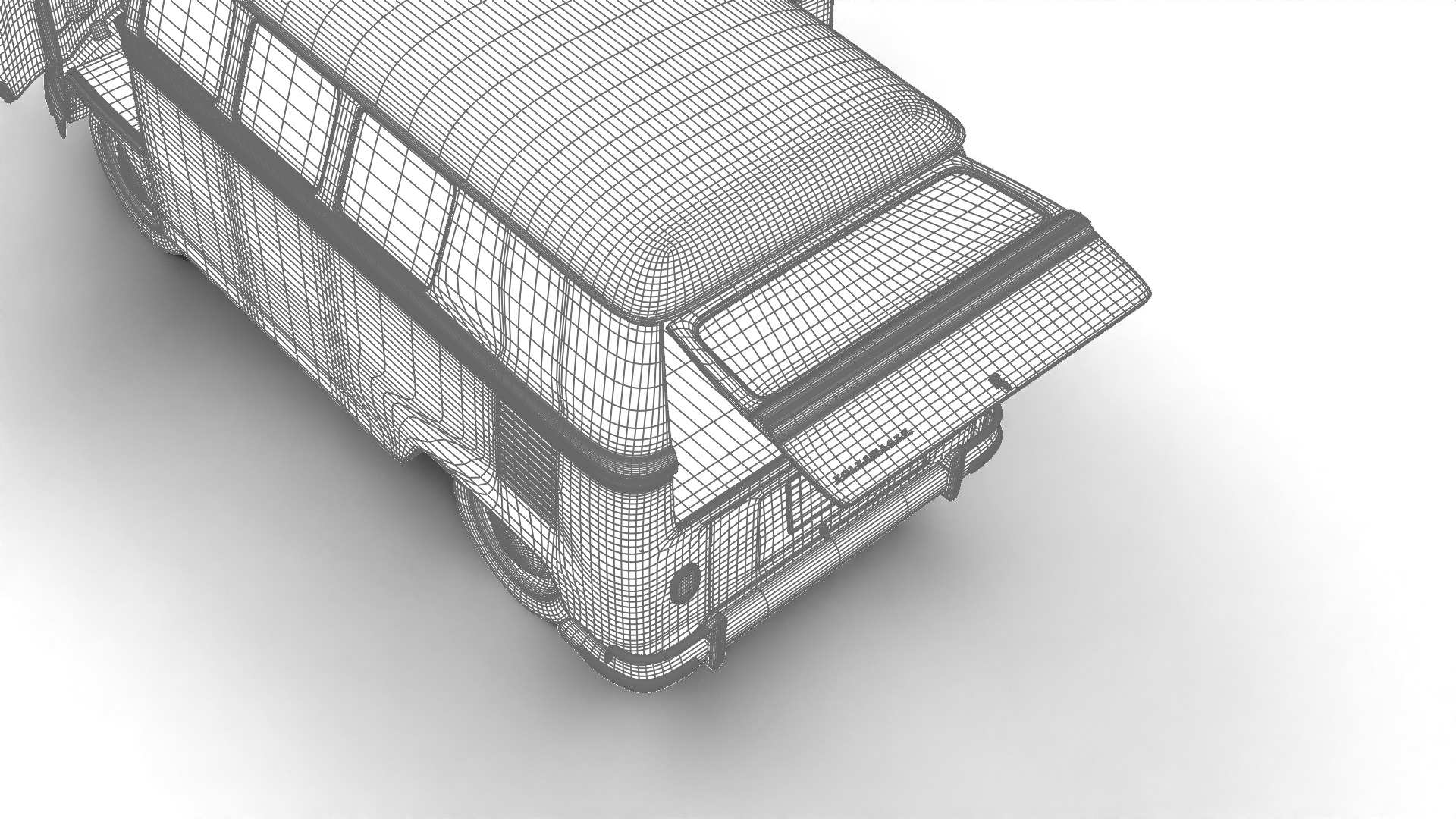 Volkswagen T1 Combi 1950 HQ 3d model 3D model_34