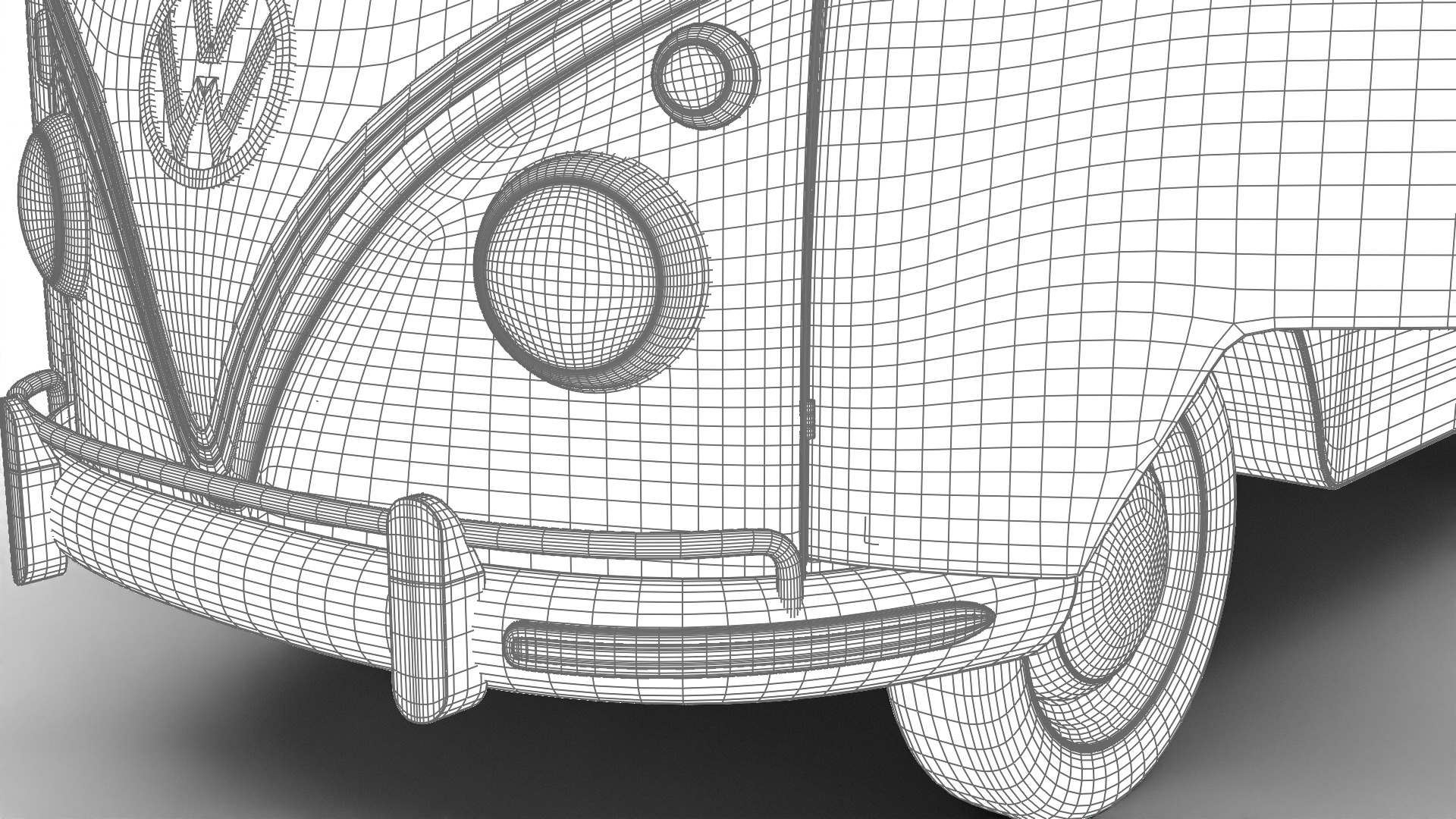 Volkswagen T1 Combi 1950 HQ 3d model 3D model_41