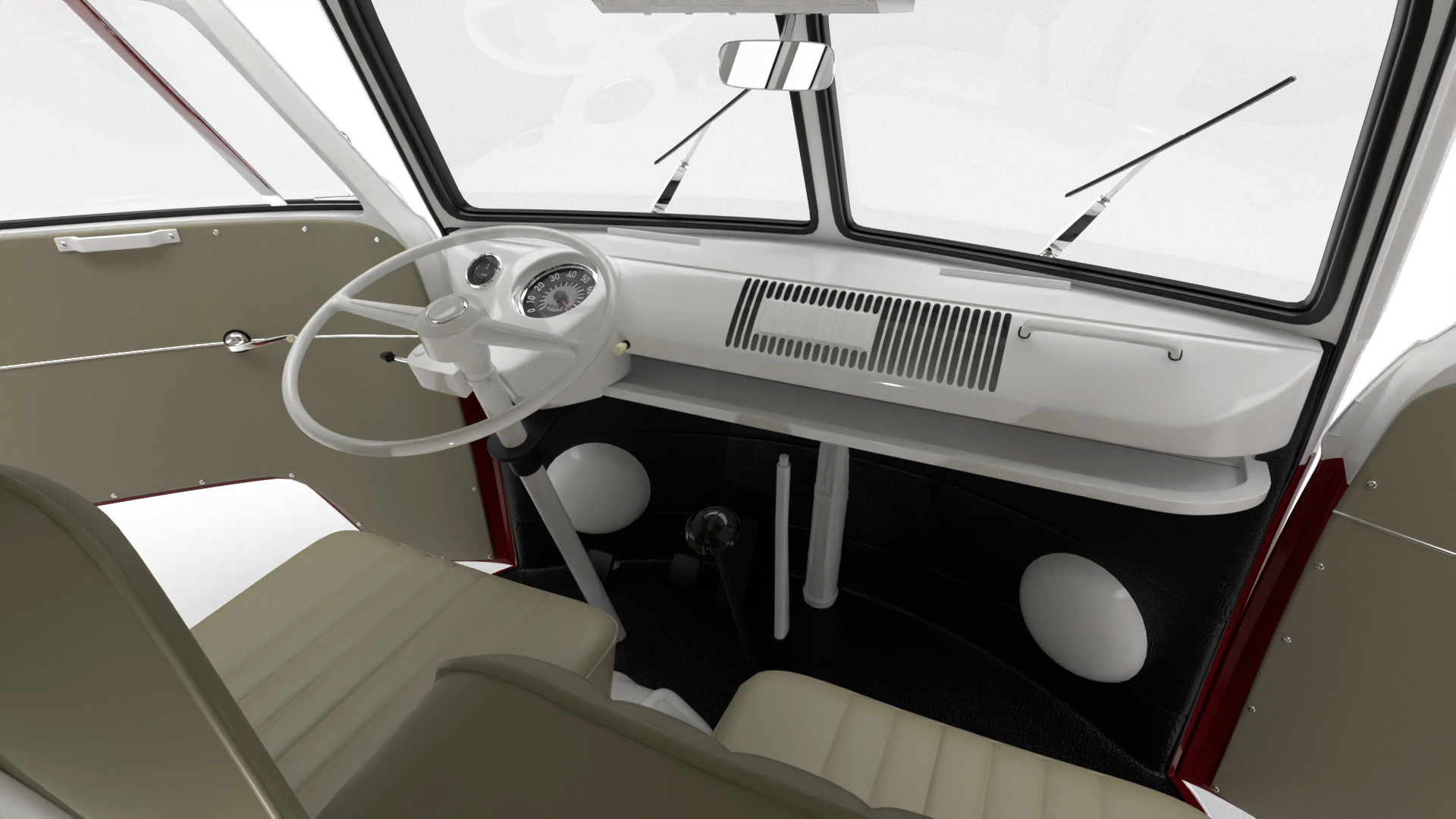 Volkswagen T1 Combi 1950 HQ 3d model 3D model_19