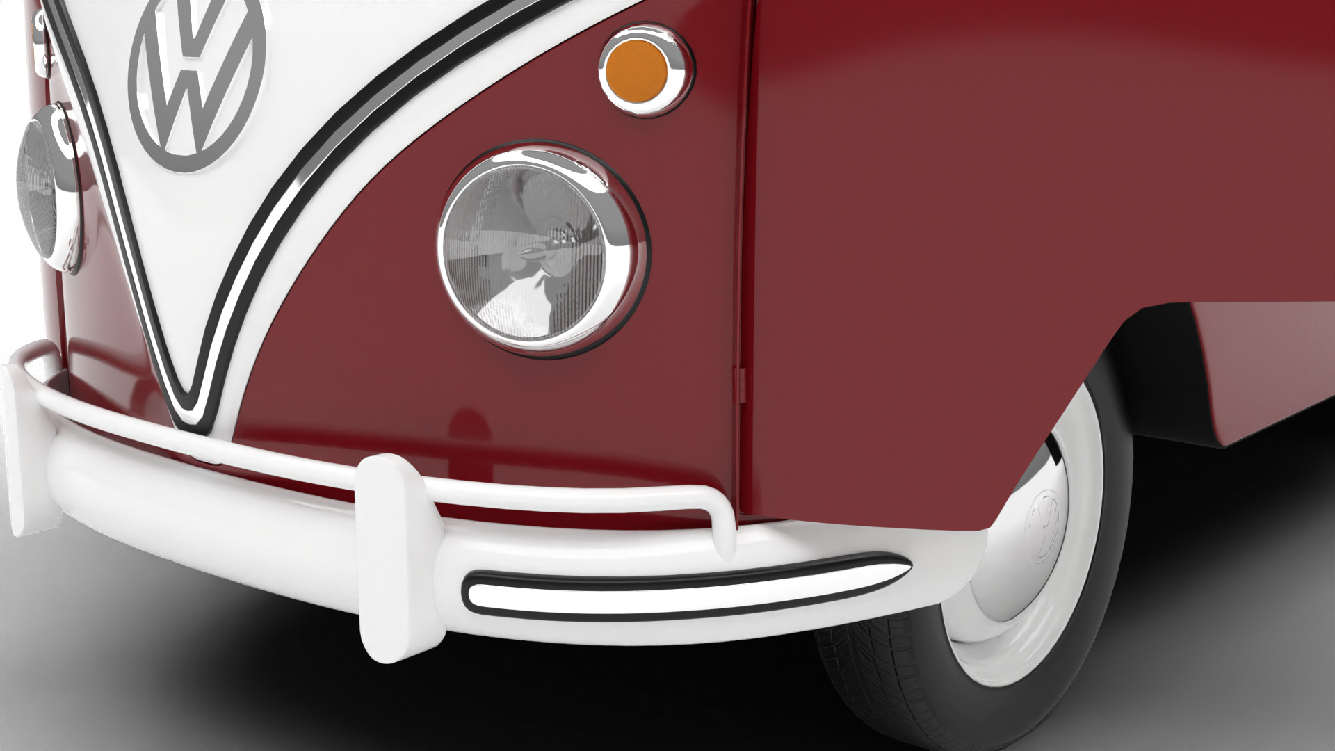 Volkswagen T1 Combi 1950 HQ 3d model 3D model_16