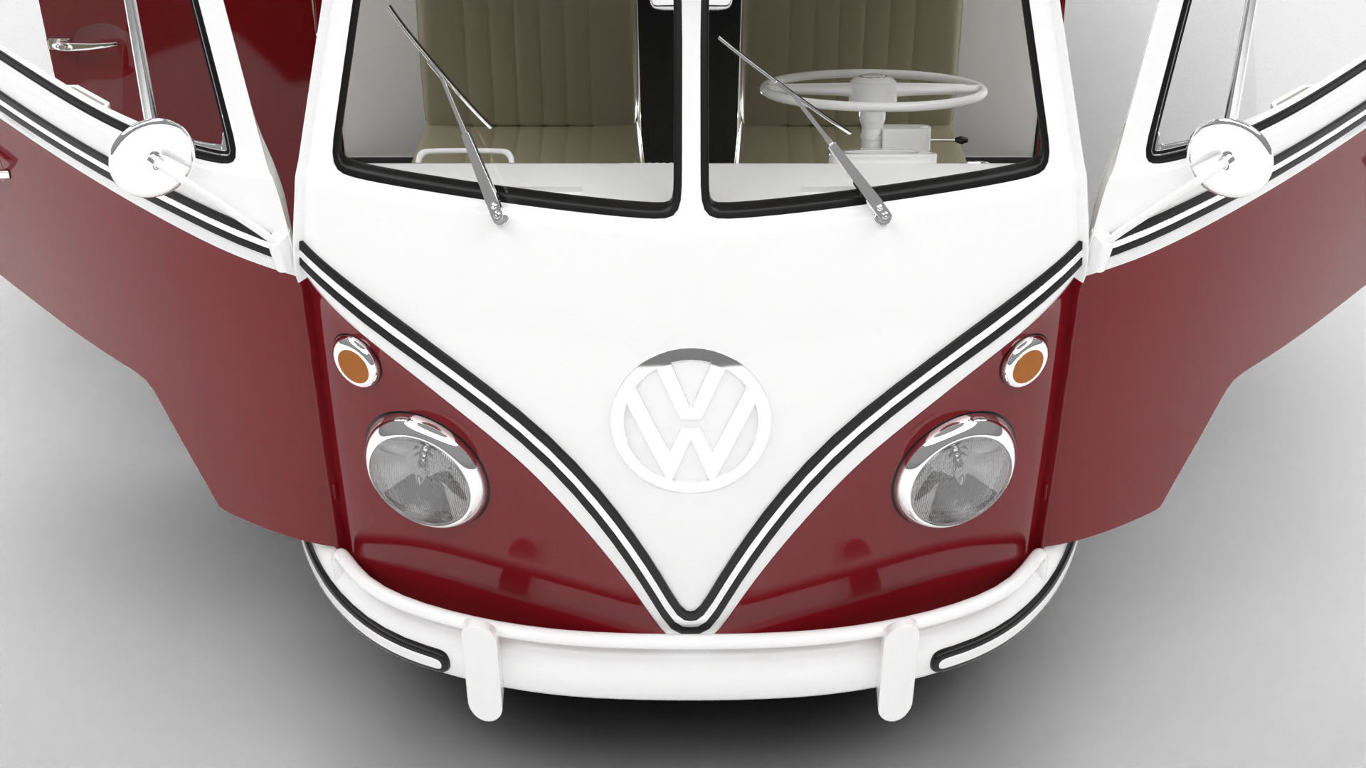 Volkswagen T1 Combi 1950 HQ 3d model 3D model_17