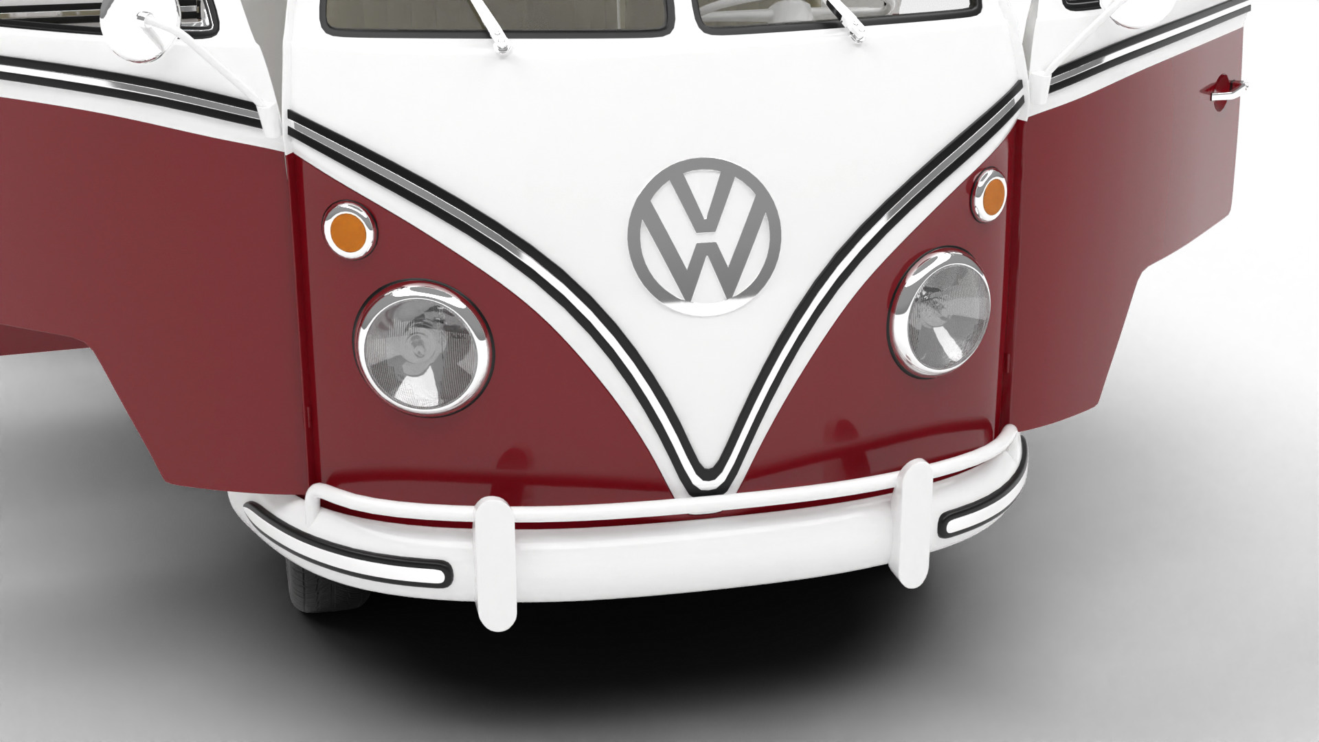 Volkswagen T1 Combi 1950 HQ 3d model 3D model_6