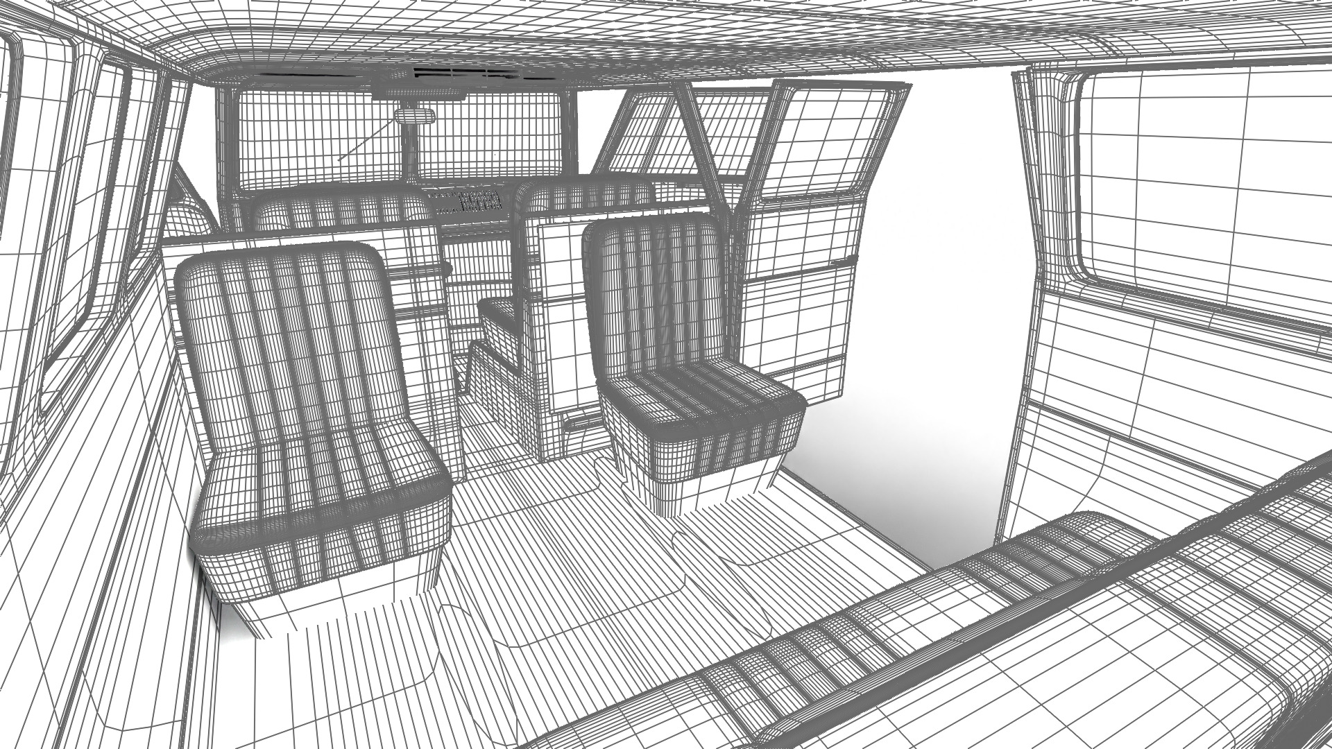 Volkswagen T1 Combi 1950 HQ 3d model 3D model_46