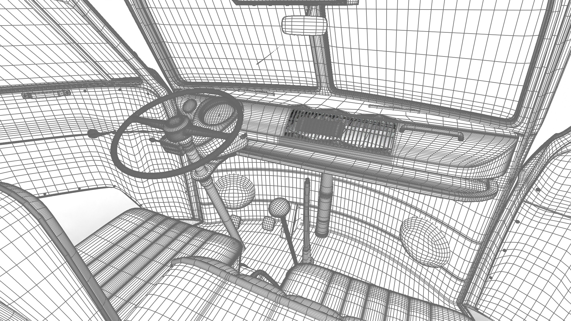 Volkswagen T1 Combi 1950 HQ 3d model 3D model_44