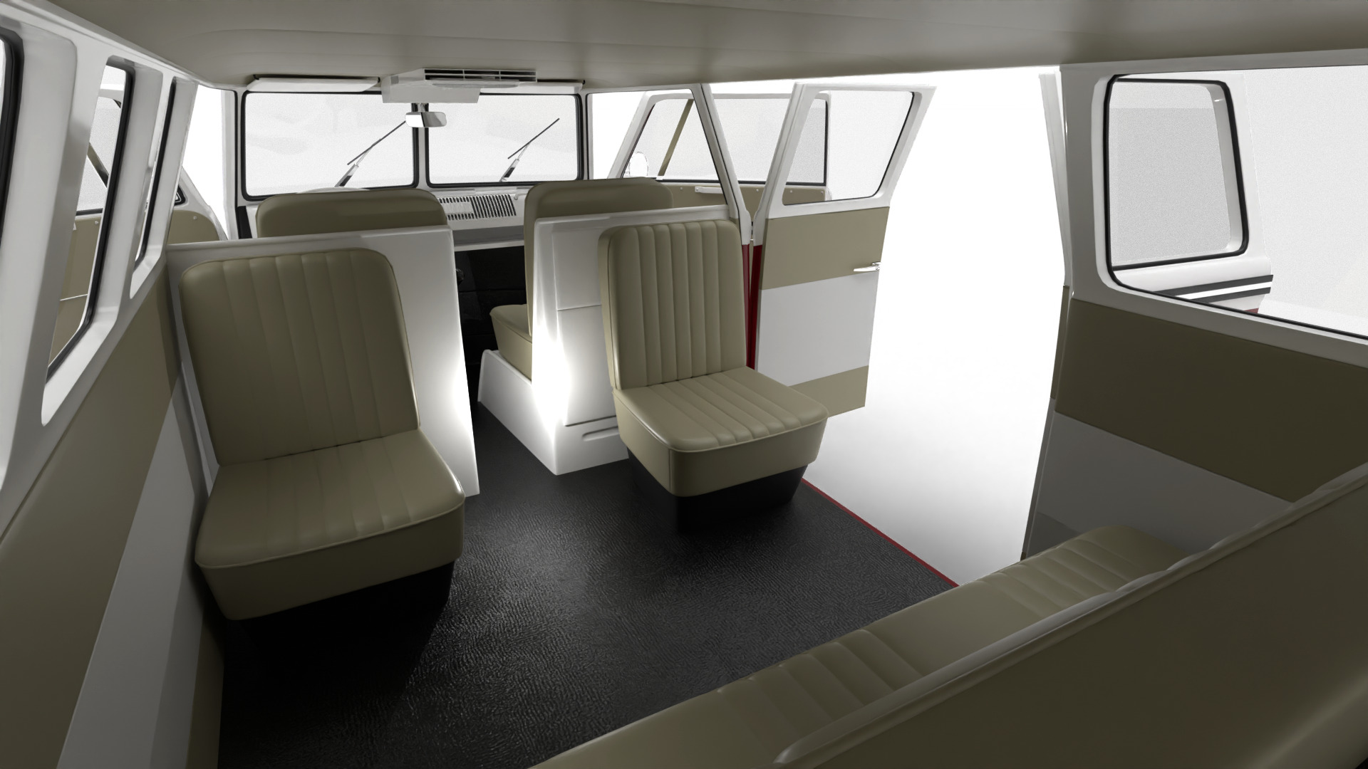 Volkswagen T1 Combi 1950 HQ 3d model 3D model_21