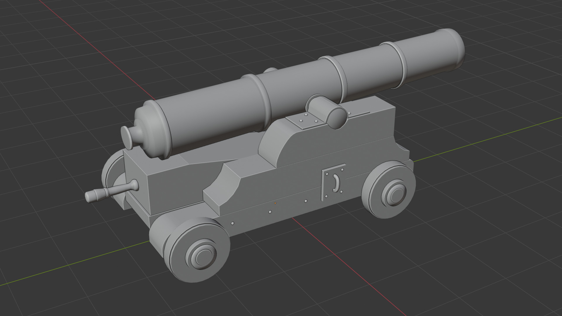 Ship Cannon - Game Ready Asset Low-poly 3D model_2