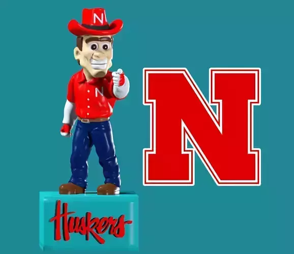 NCAA - Herbie Husker - Nebraska Cornhuskers mascot statue 3D print model