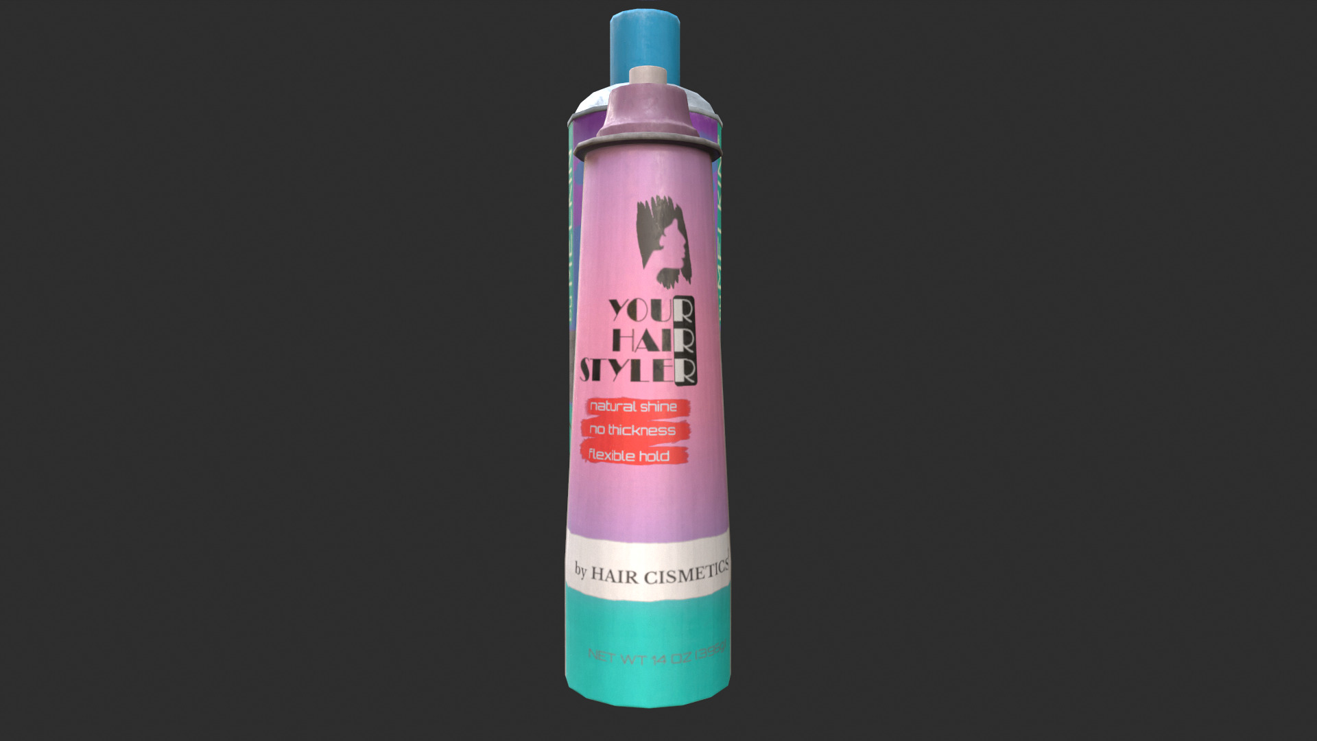 Hair spray Low-poly 3D model_4