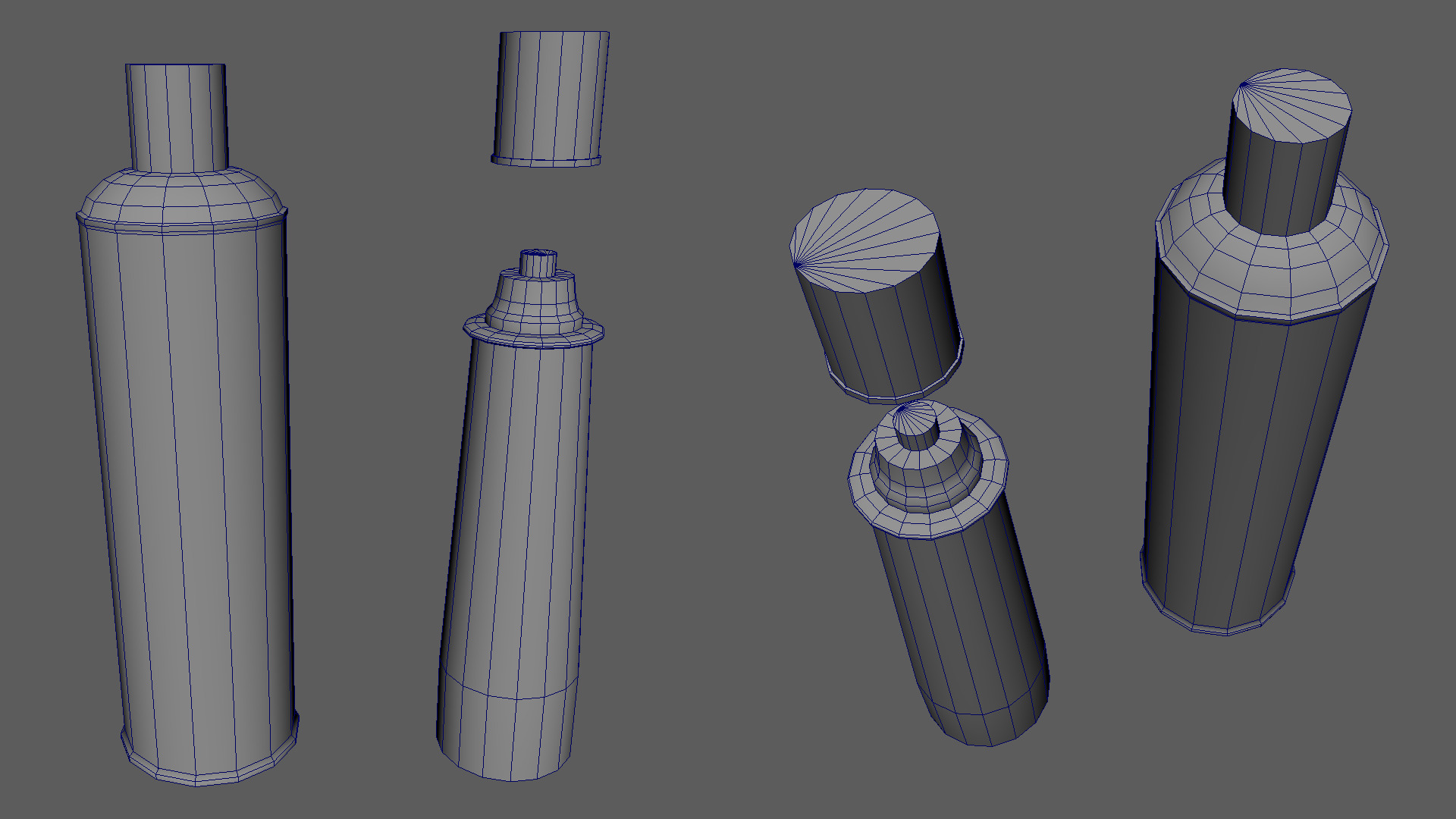 Hair spray Low-poly 3D model_9