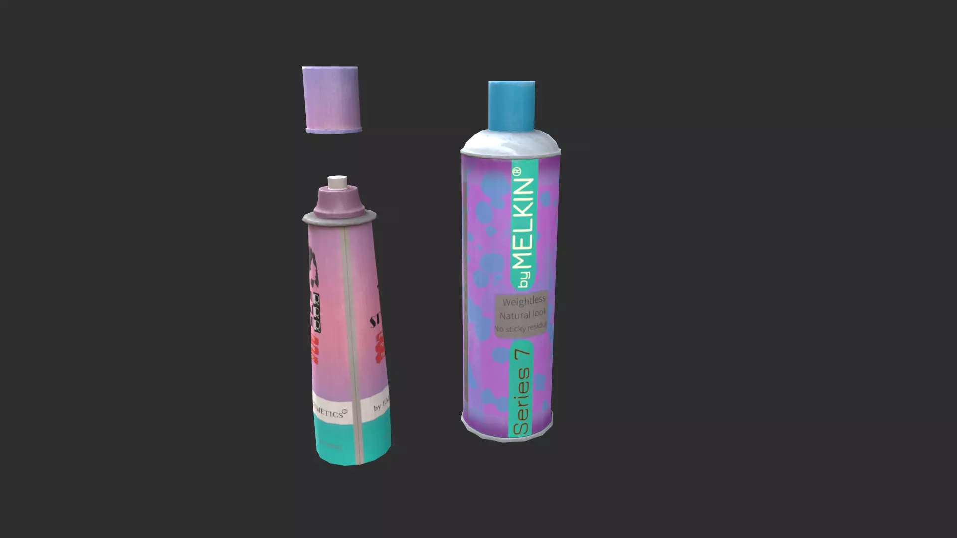 Hair spray Low-poly 3D model_0