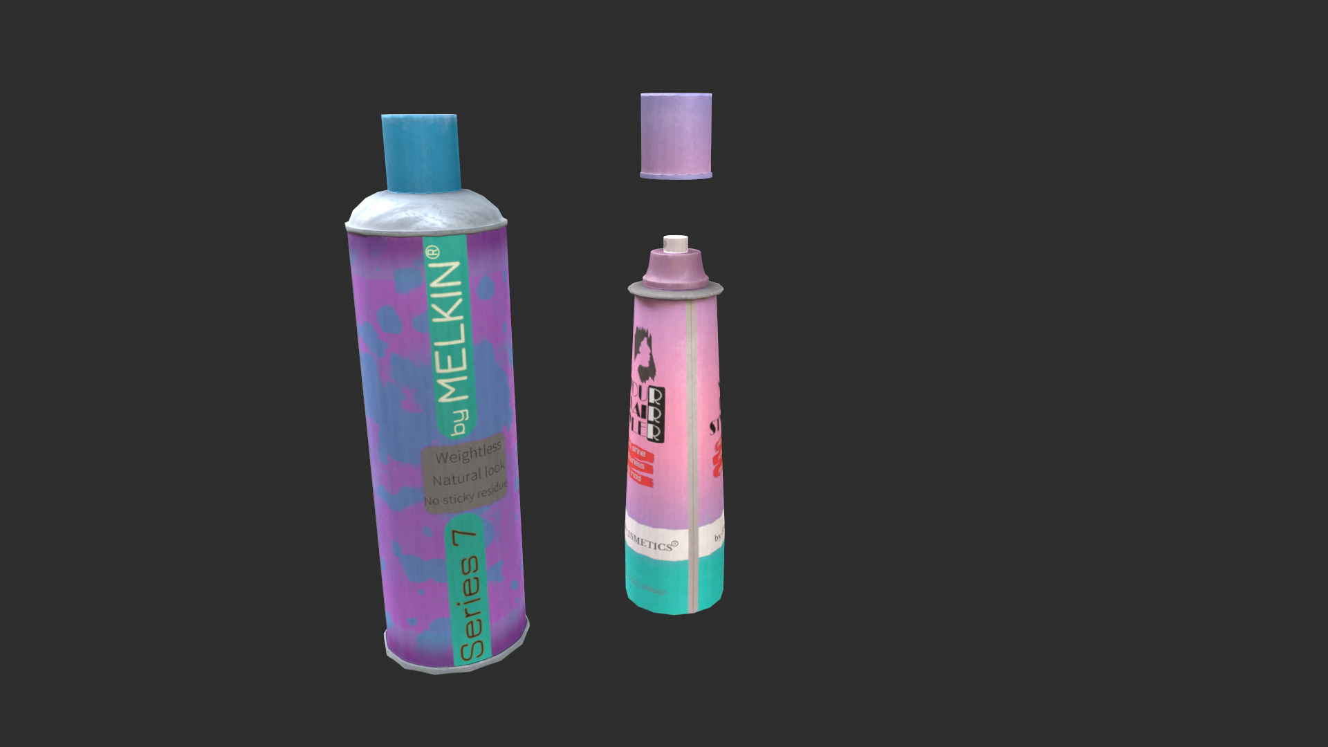 Hair spray Low-poly 3D model_3