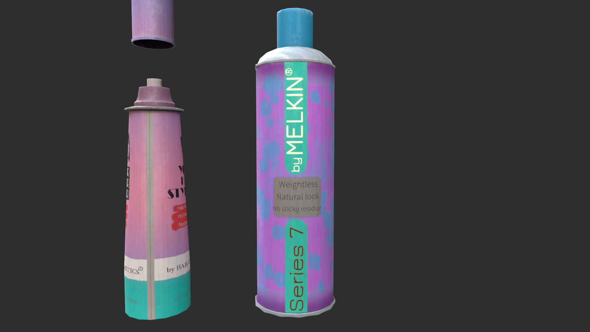 Hair spray Low-poly 3D model_5