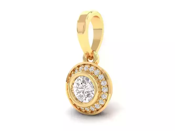 Solitaire Diamond Pendant - Diamond Pendat 3D print model