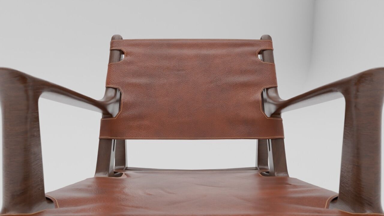 Sagrada Chair Design Armchair Low-poly 3D model_4