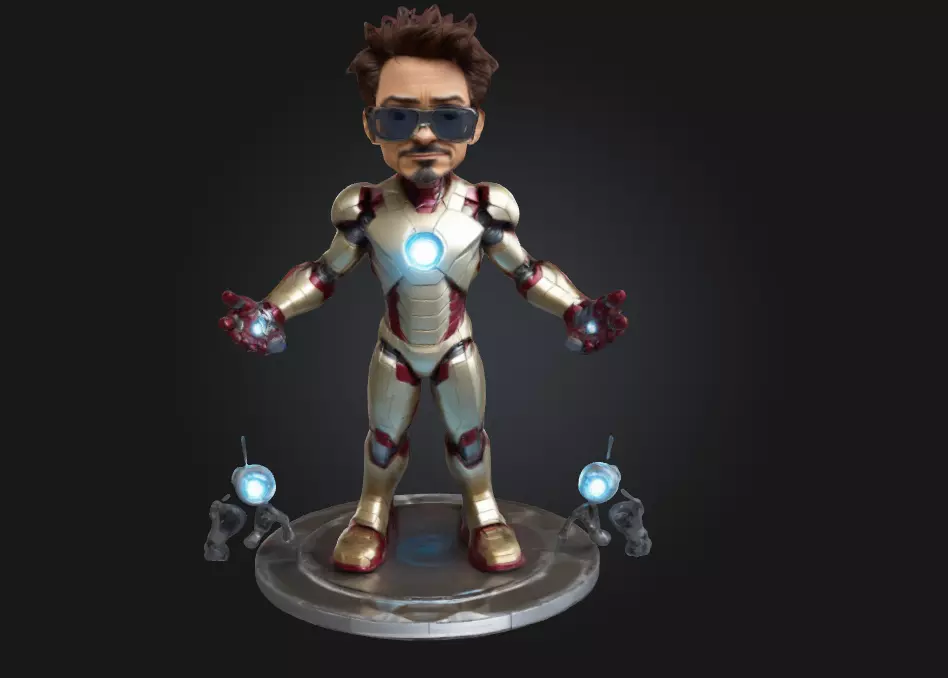 Iron Man Inspired 3D Printable Caricature Figure 3D print model
