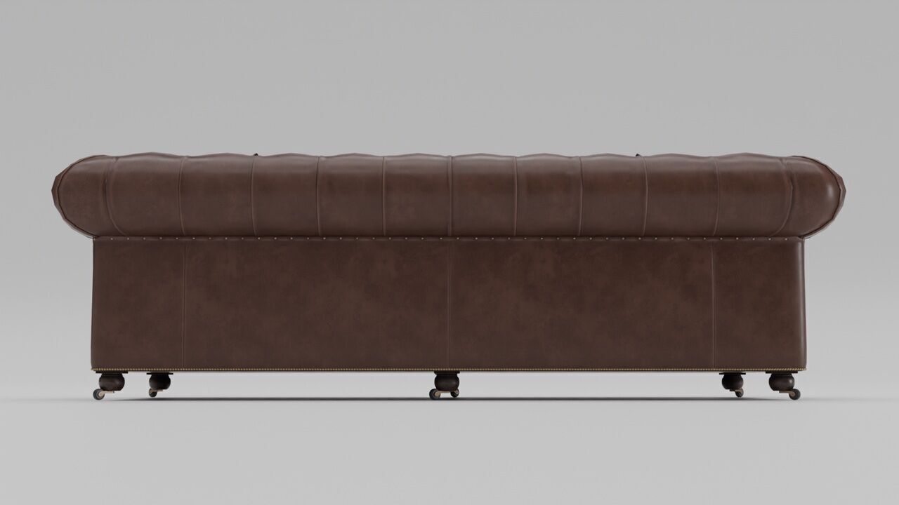 Chesterfield leather sofa 3D model_3