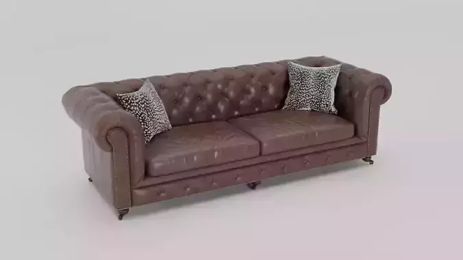 Chesterfield leather sofa