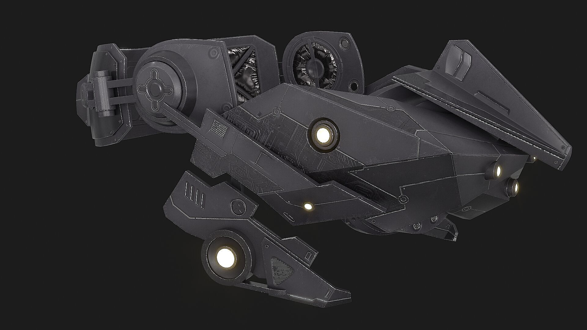 Sci Fi VR Headset Low-poly 3D model_18