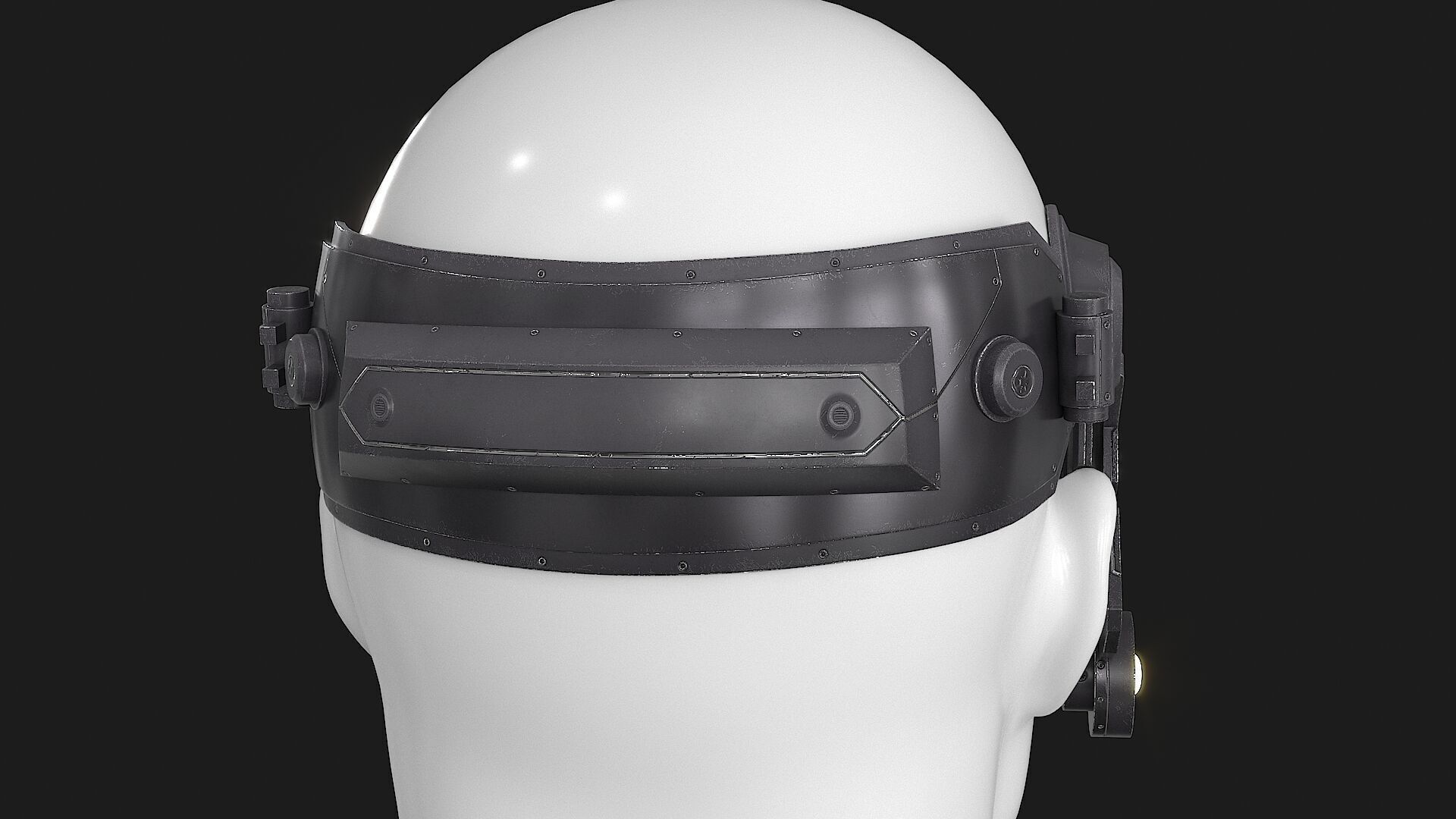 Sci Fi VR Headset Low-poly 3D model_3