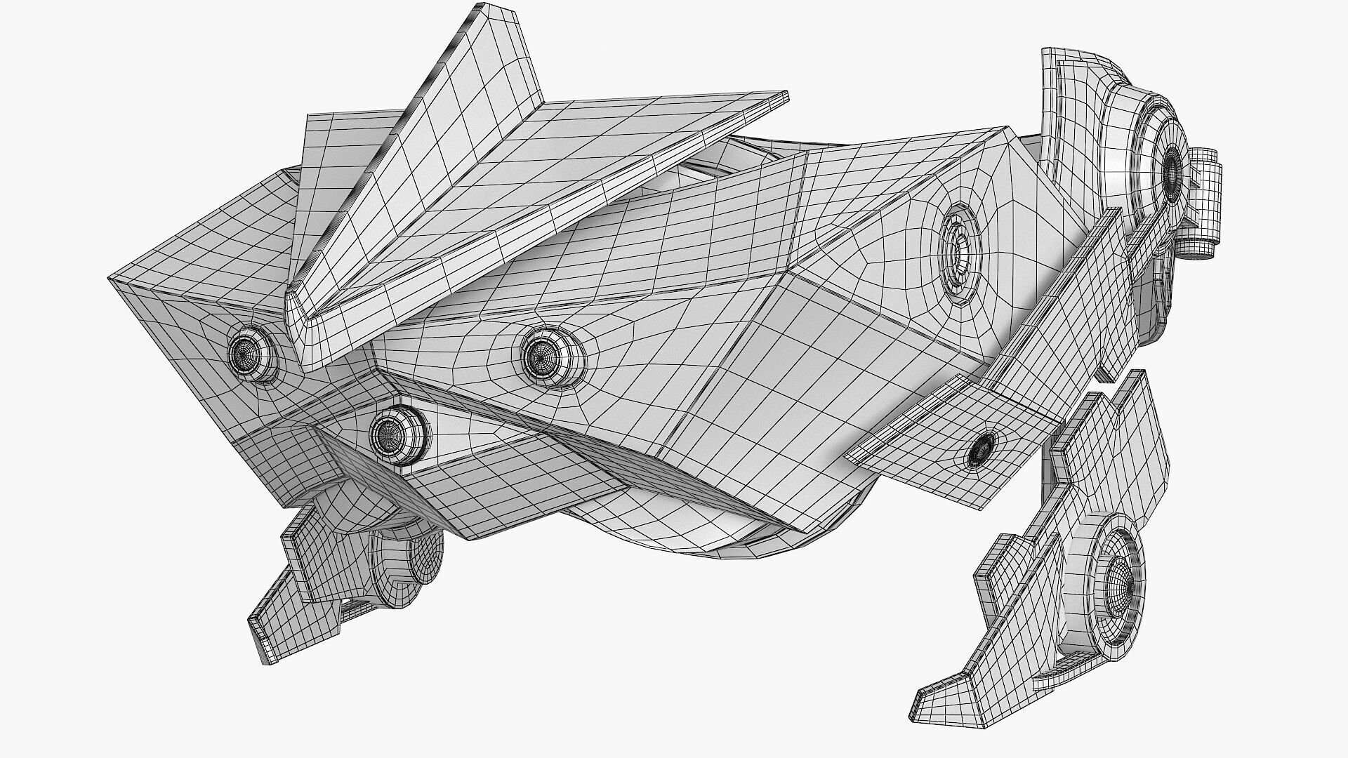 Sci Fi VR Headset Low-poly 3D model_21