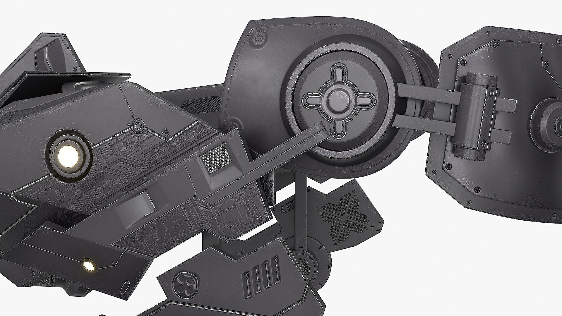 Sci Fi VR Headset Low-poly 3D model_5