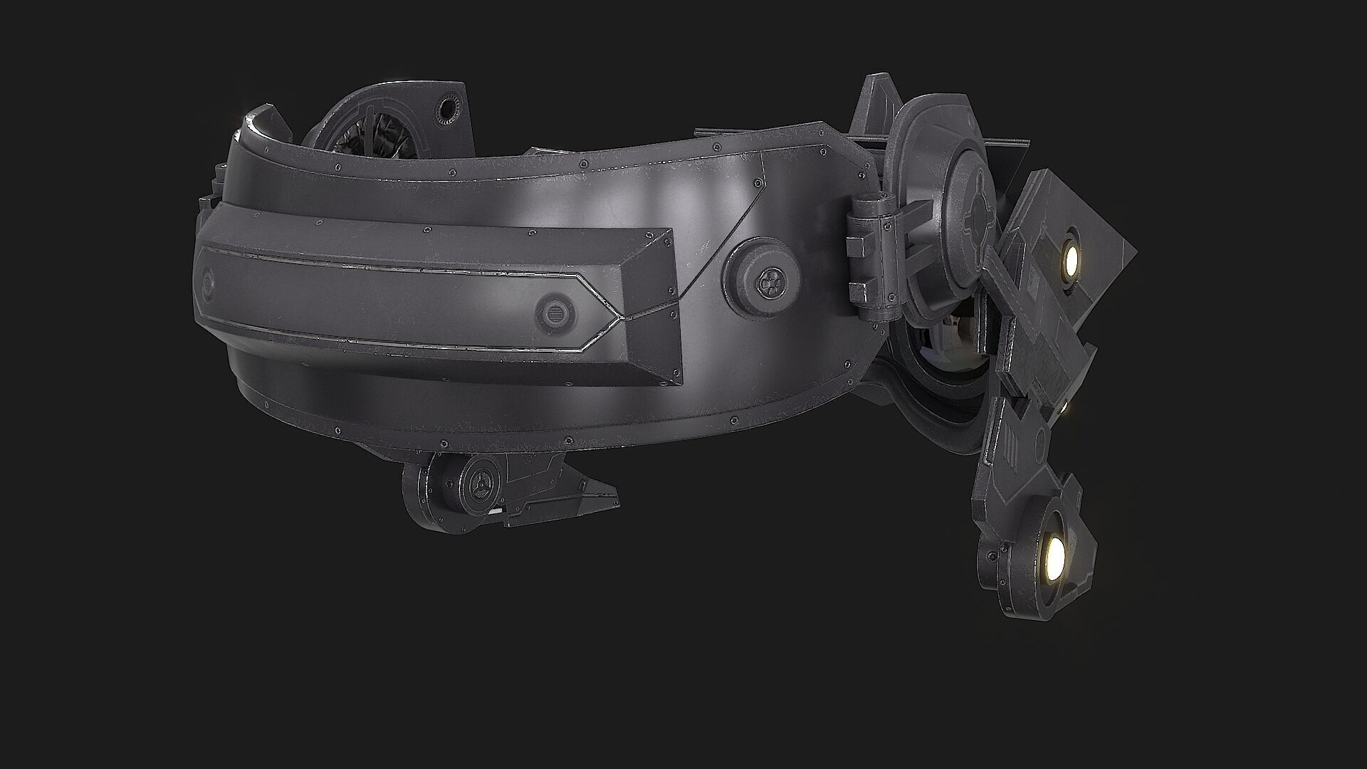 Sci Fi VR Headset Low-poly 3D model_15