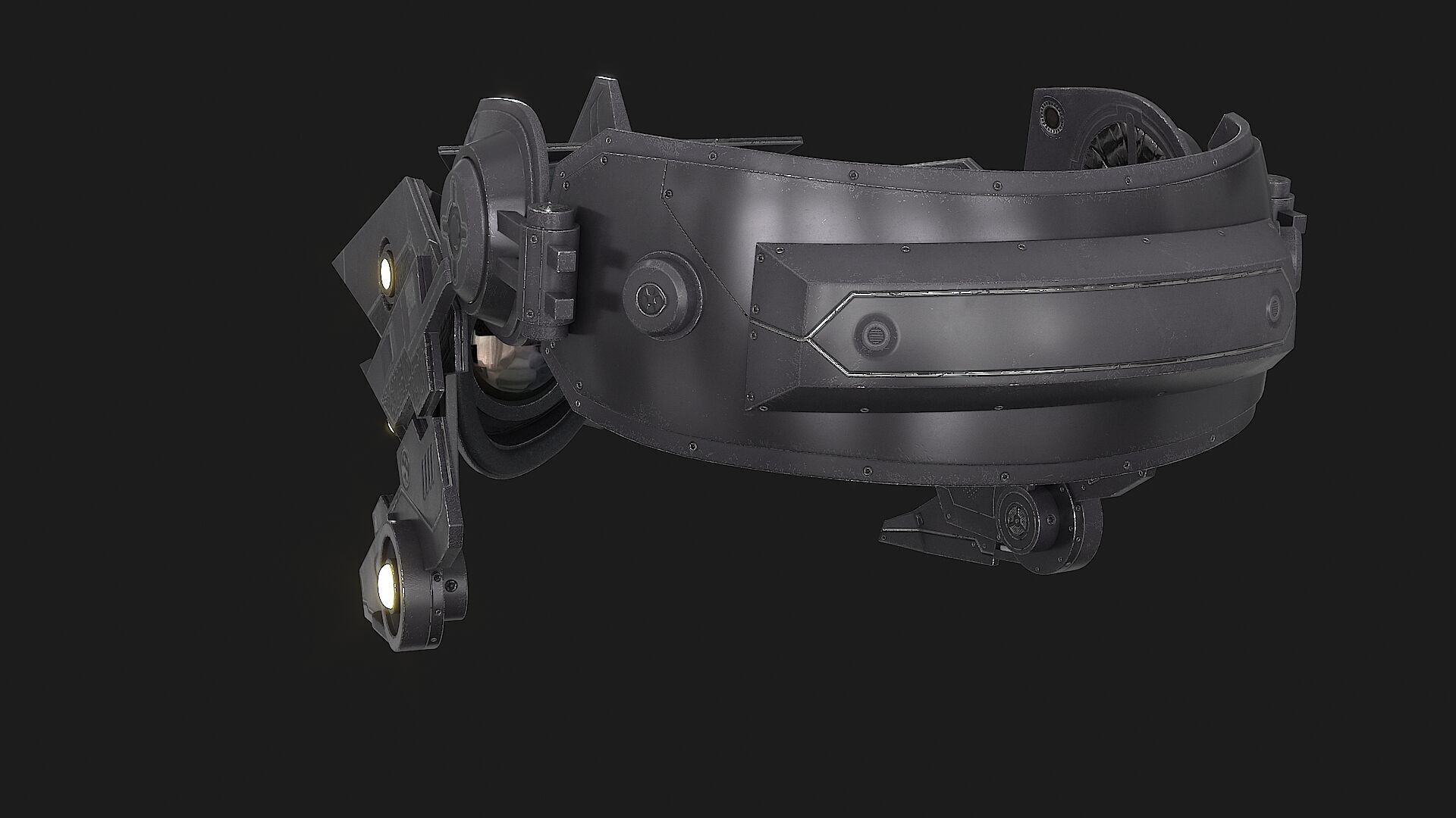Sci Fi VR Headset Low-poly 3D model_13