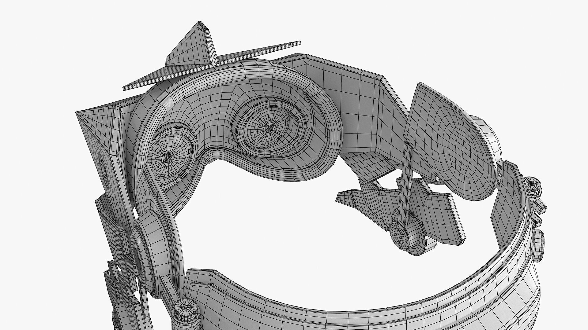 Sci Fi VR Headset Low-poly 3D model_23