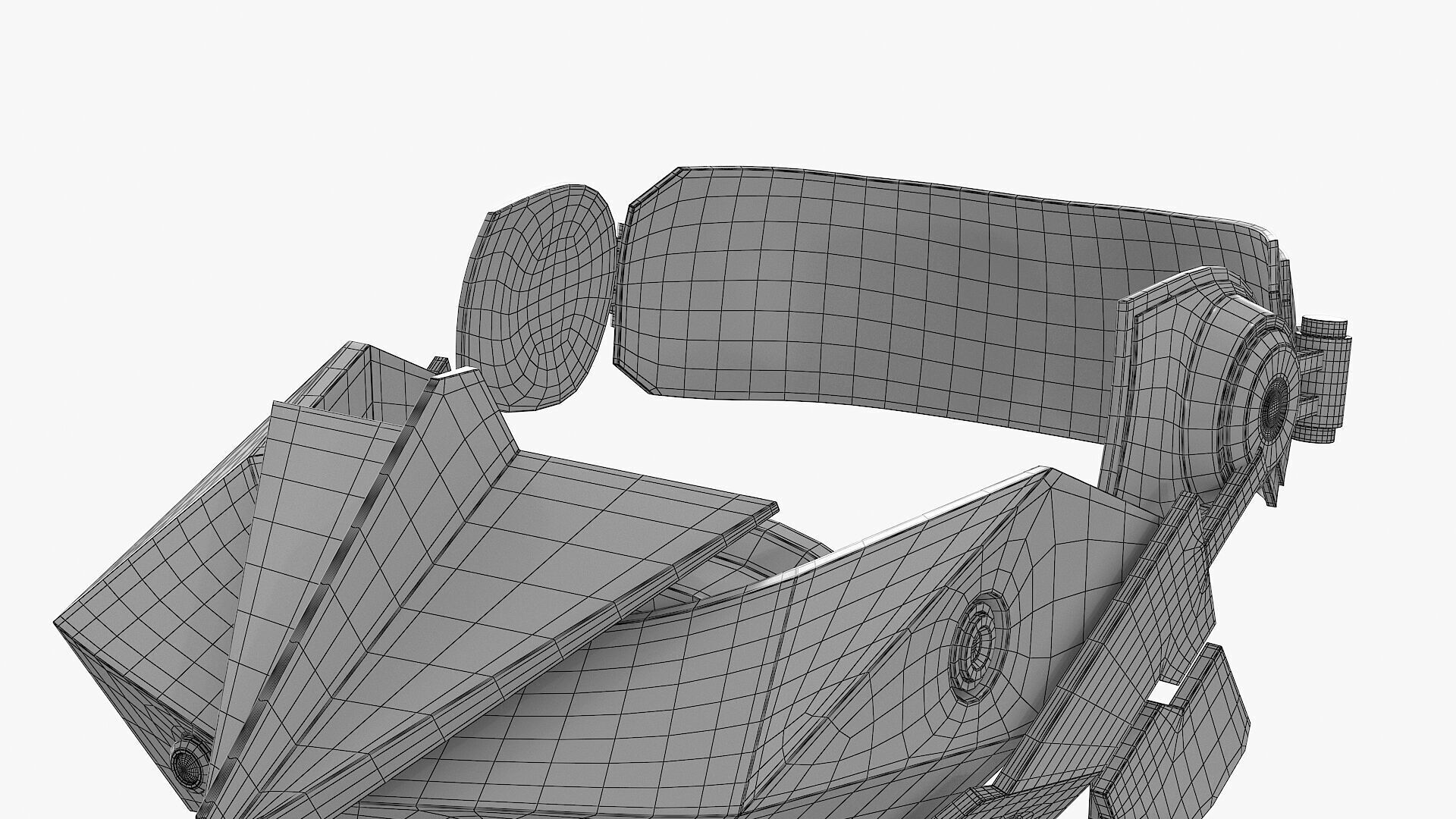 Sci Fi VR Headset Low-poly 3D model_24