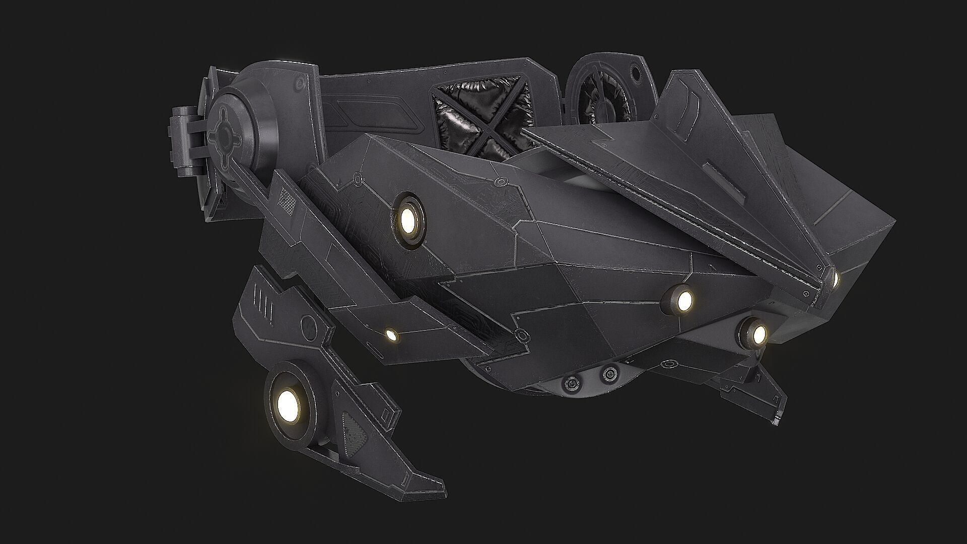 Sci Fi VR Headset Low-poly 3D model_19