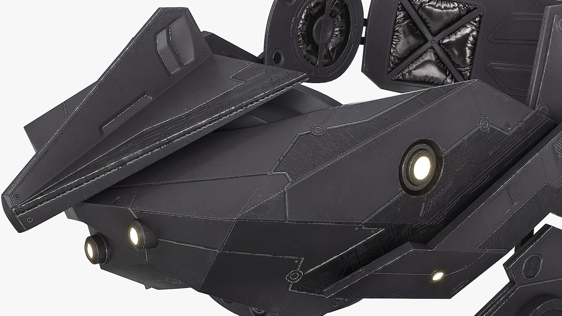 Sci Fi VR Headset Low-poly 3D model_4