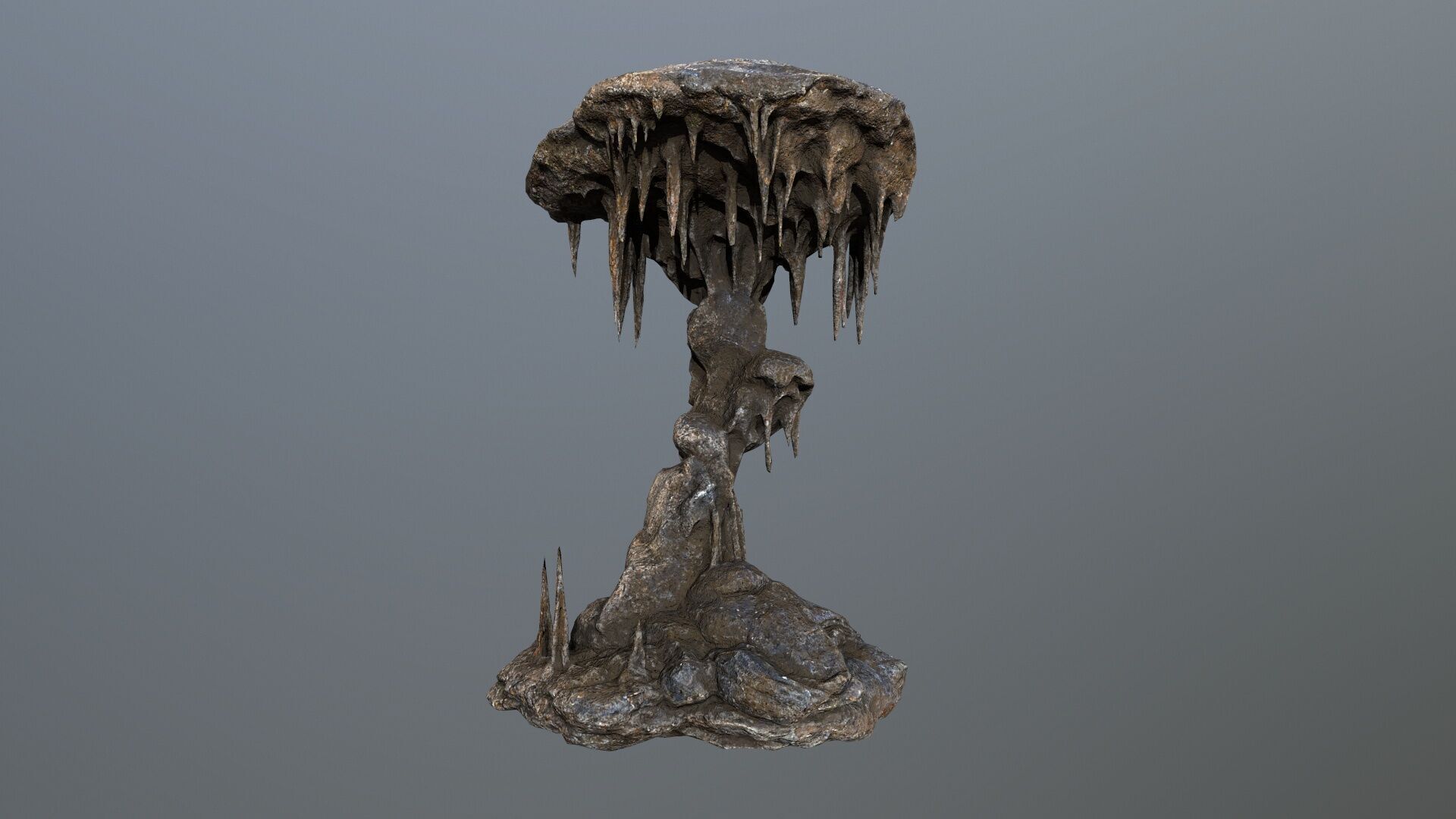 cave rocks Low-poly 3D model_12
