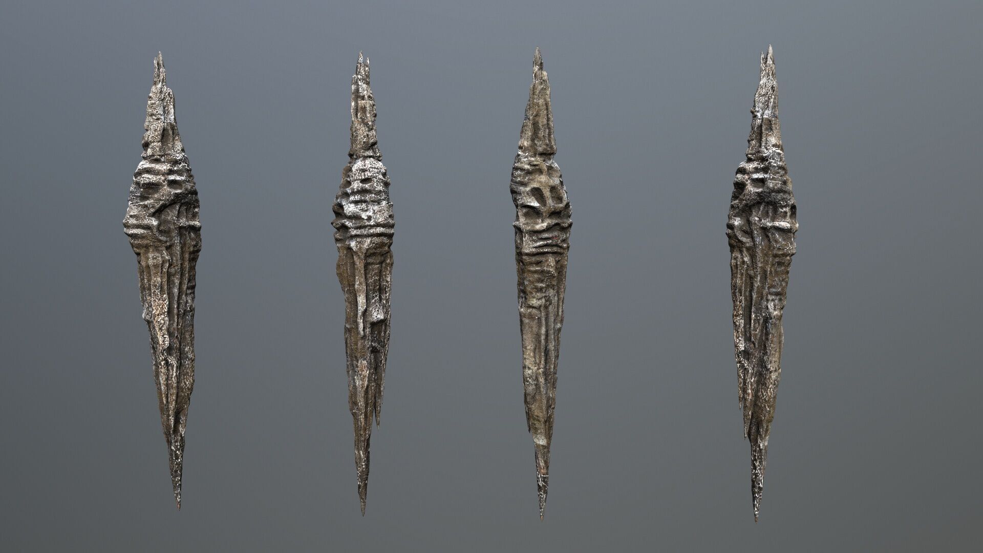 cave rocks Low-poly 3D model_10