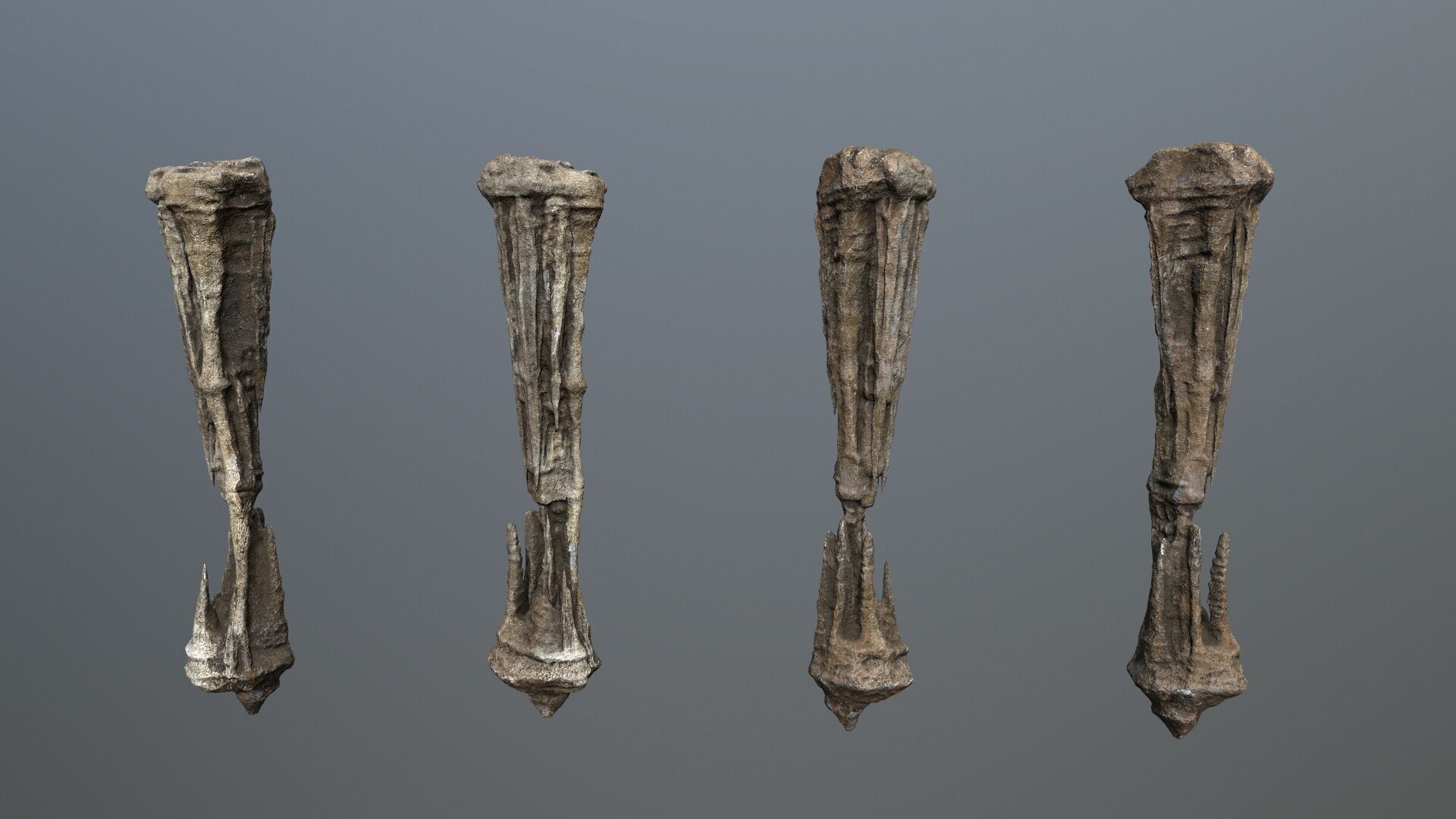 cave rocks Low-poly 3D model_9