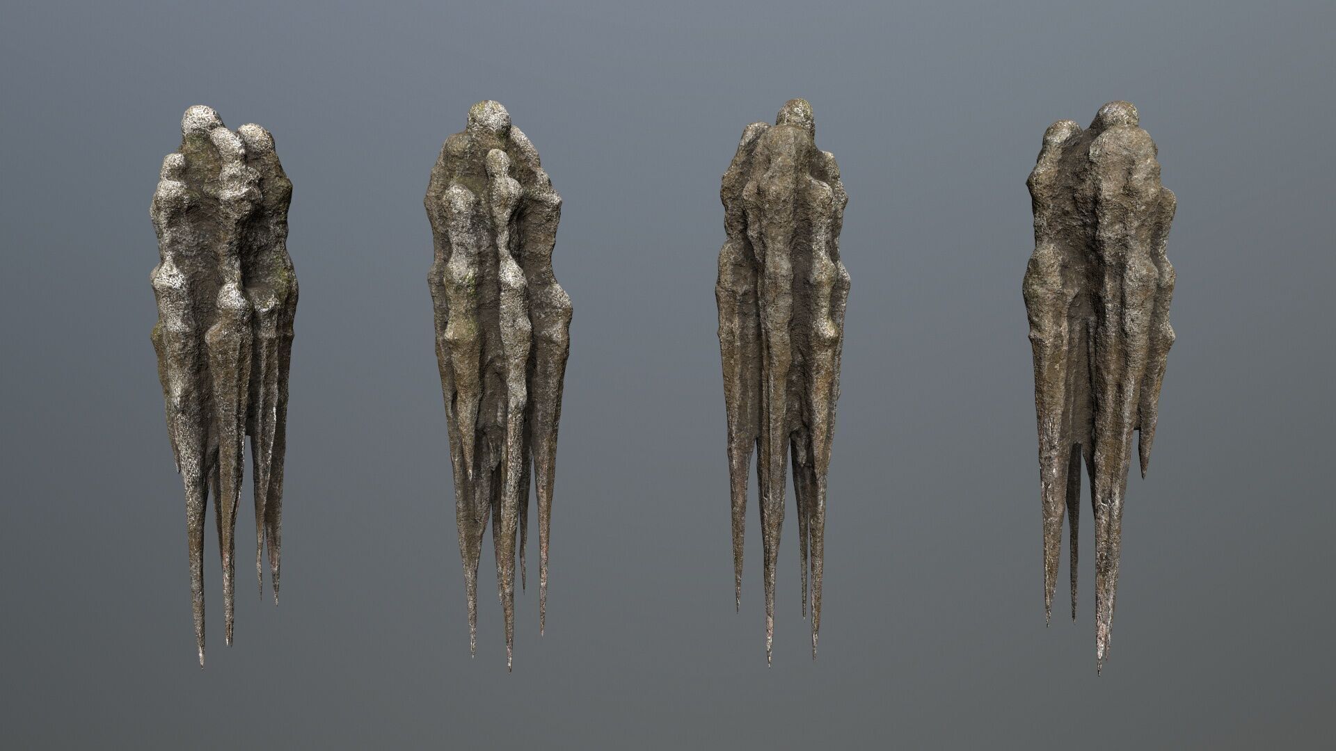 cave rocks Low-poly 3D model_6