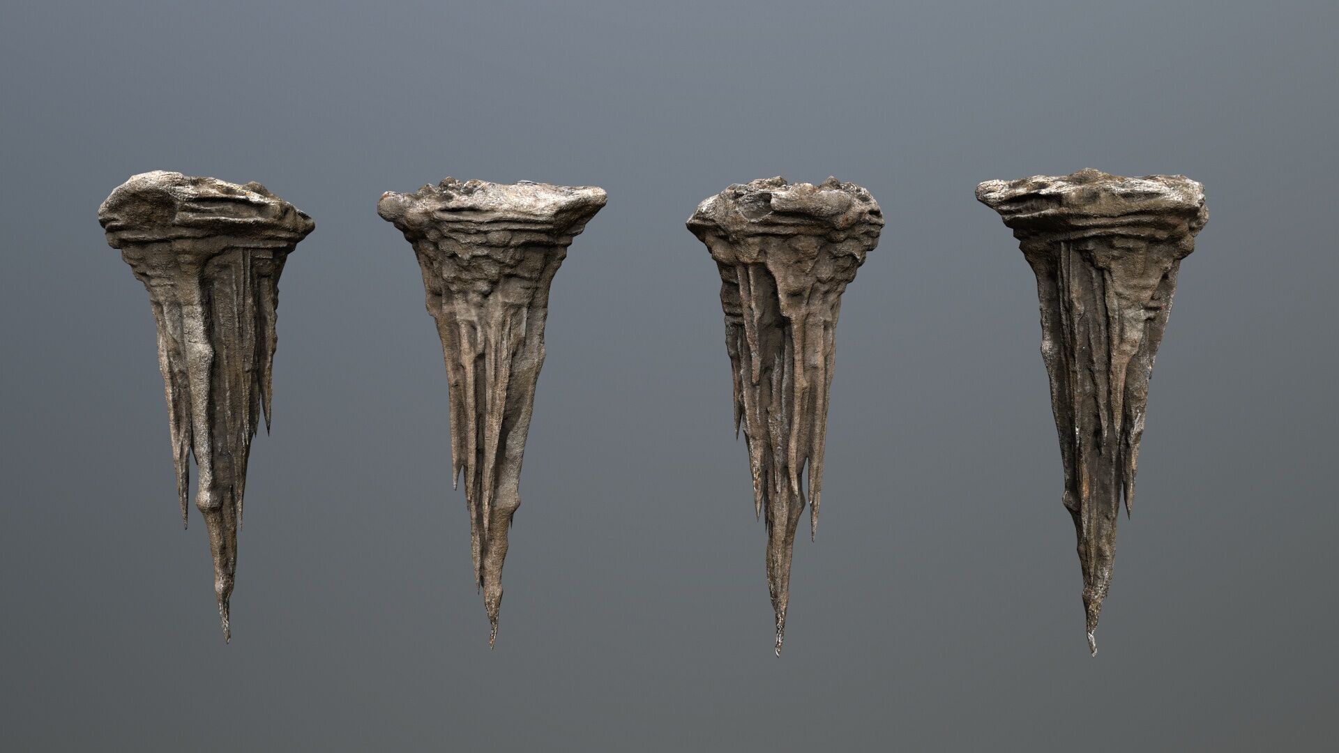 cave rocks Low-poly 3D model_5