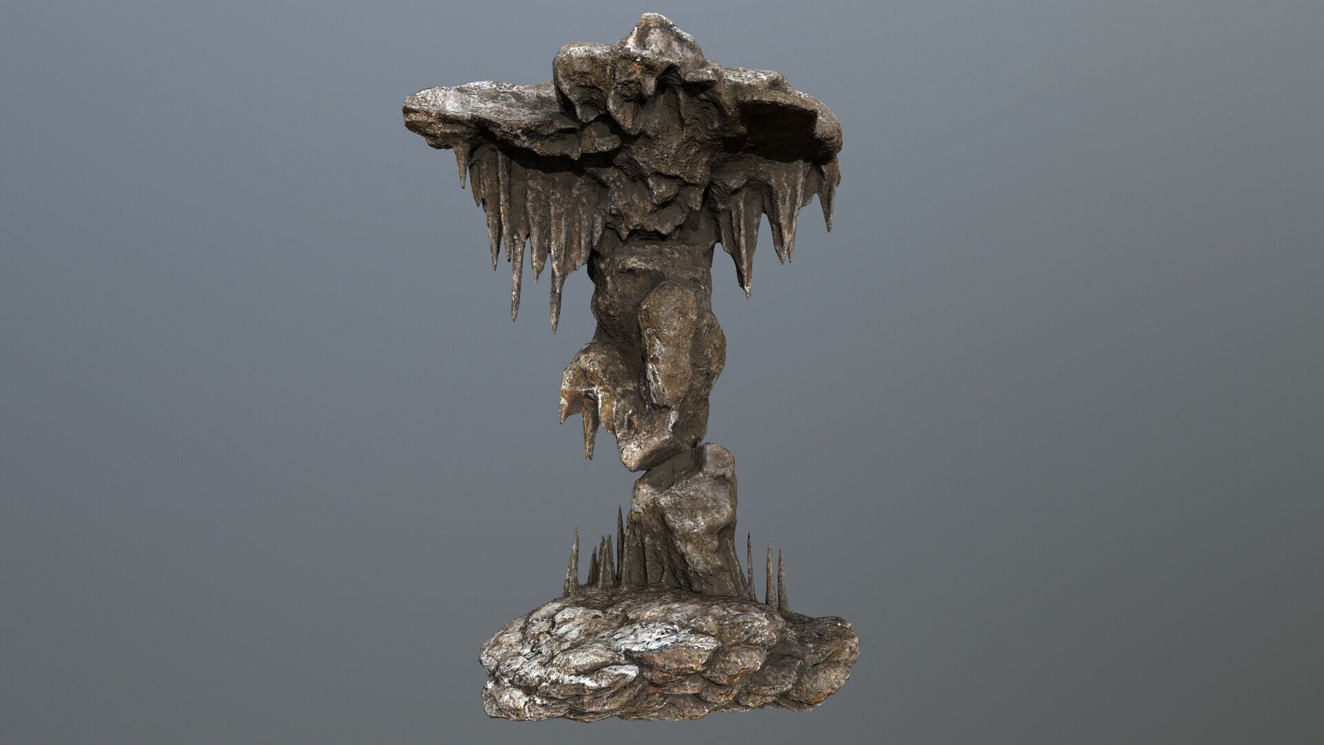 cave rocks Low-poly 3D model_11