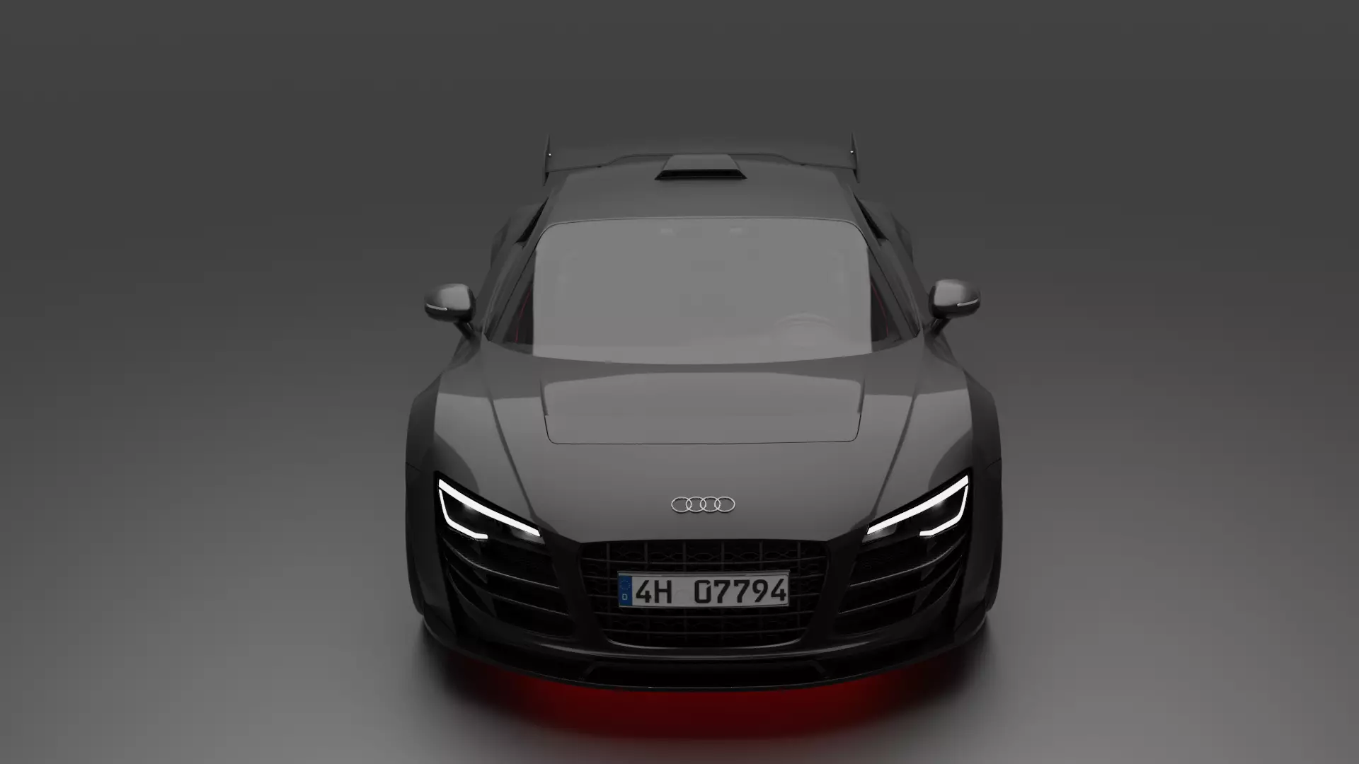 Audi R8 Low-poly 3D model_0
