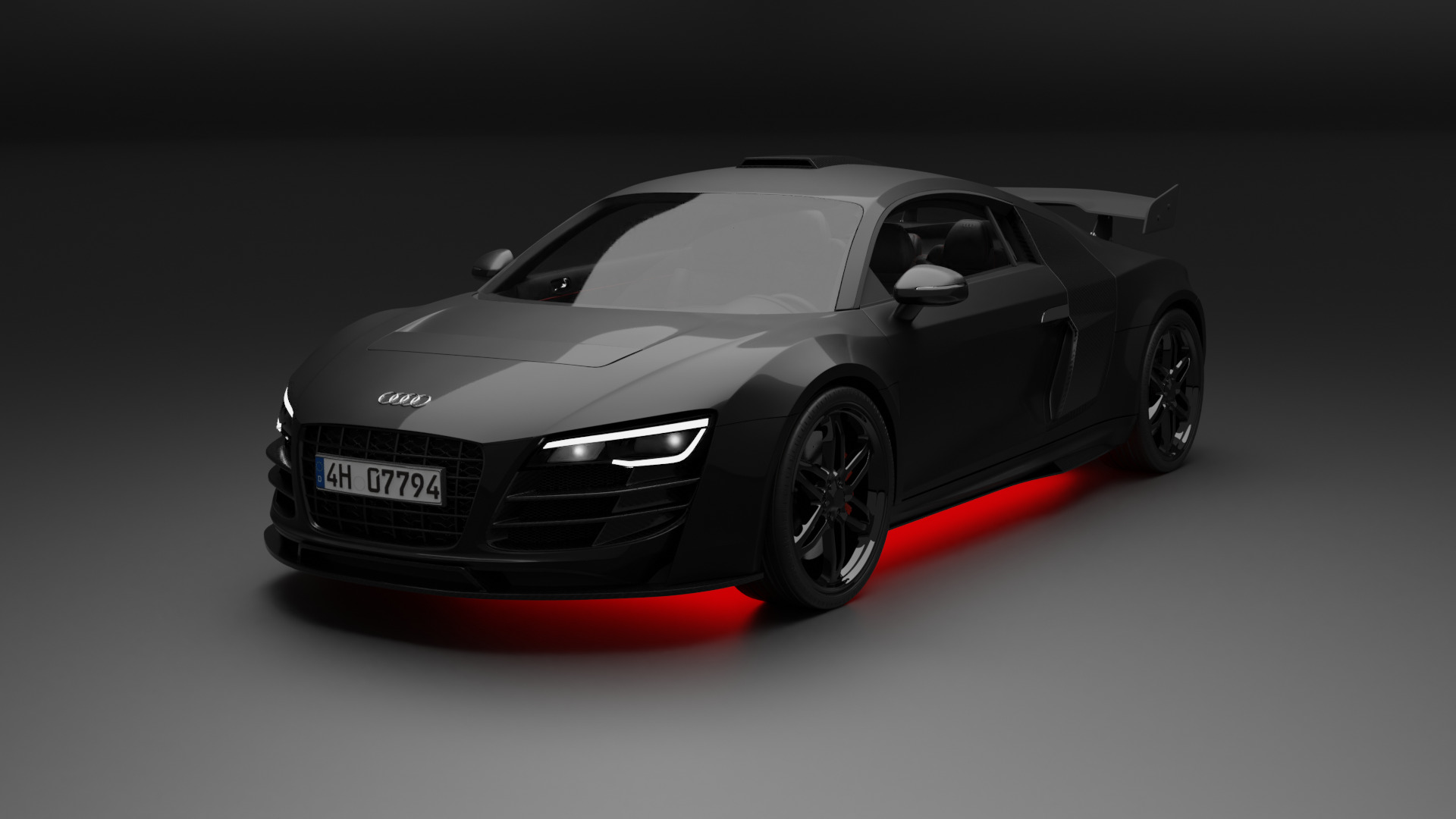 Audi R8 Low-poly 3D model_1