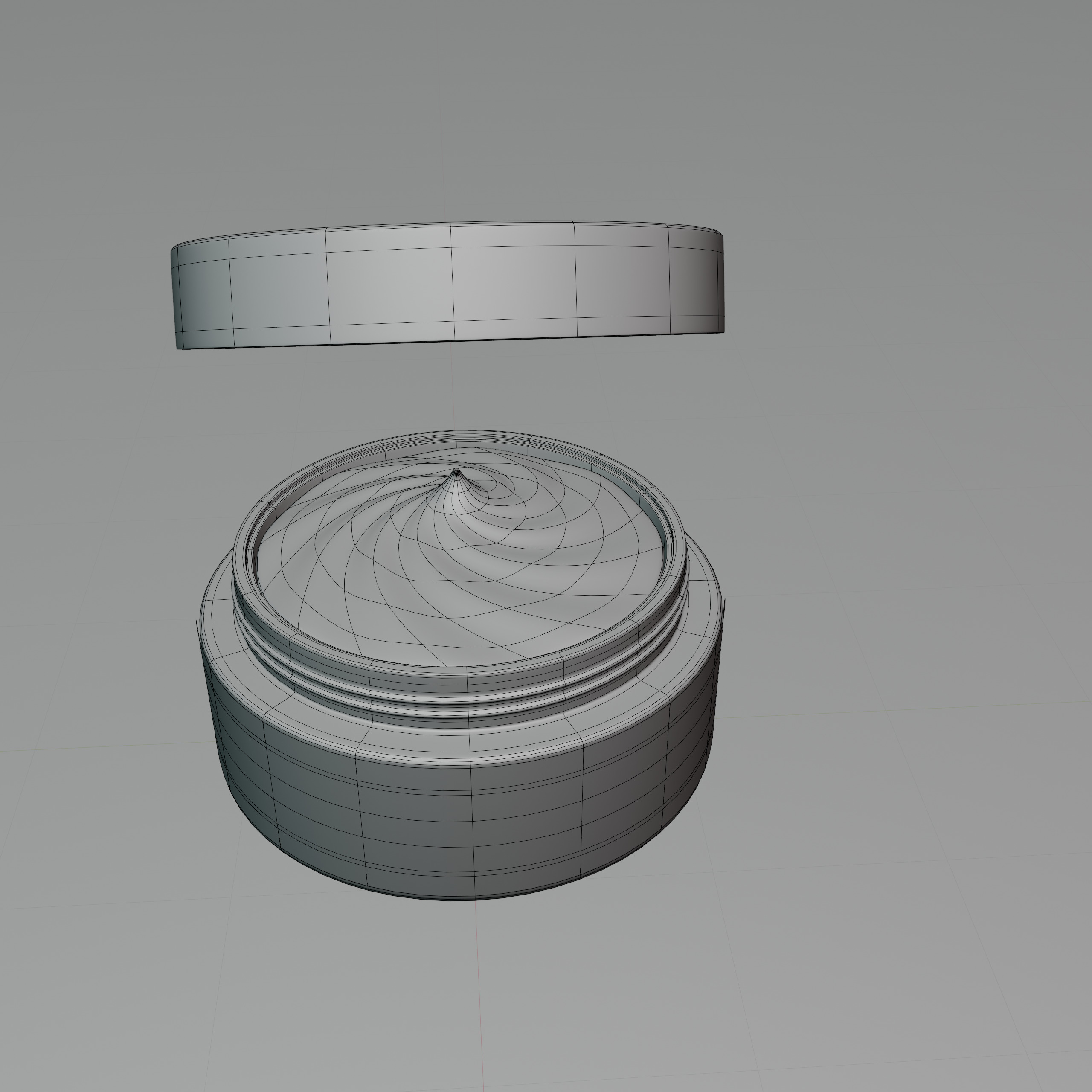 Cosmetic Cream Jar 3D model_3