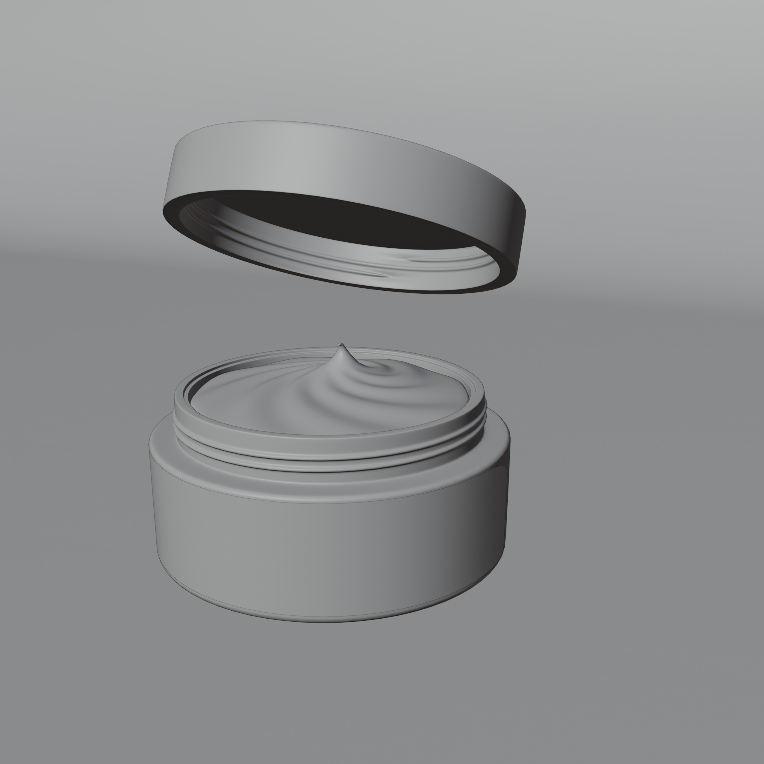 Cosmetic Cream Jar 3D model_2