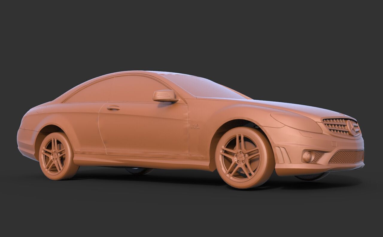 Mercedes-Benz SL65 3D print model_2