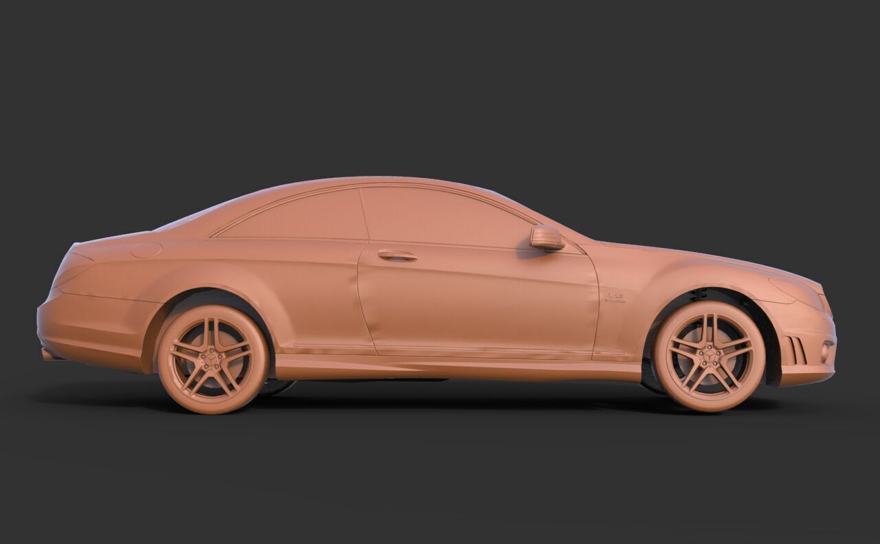 Mercedes-Benz SL65 3D print model_3