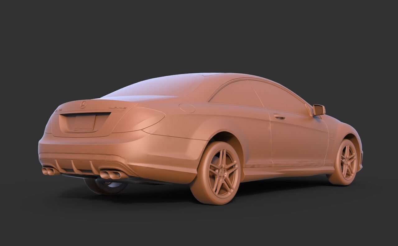 Mercedes-Benz SL65 3D print model_4