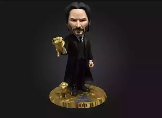  John Wick Stylized 3D Printable Caricature 3D print model