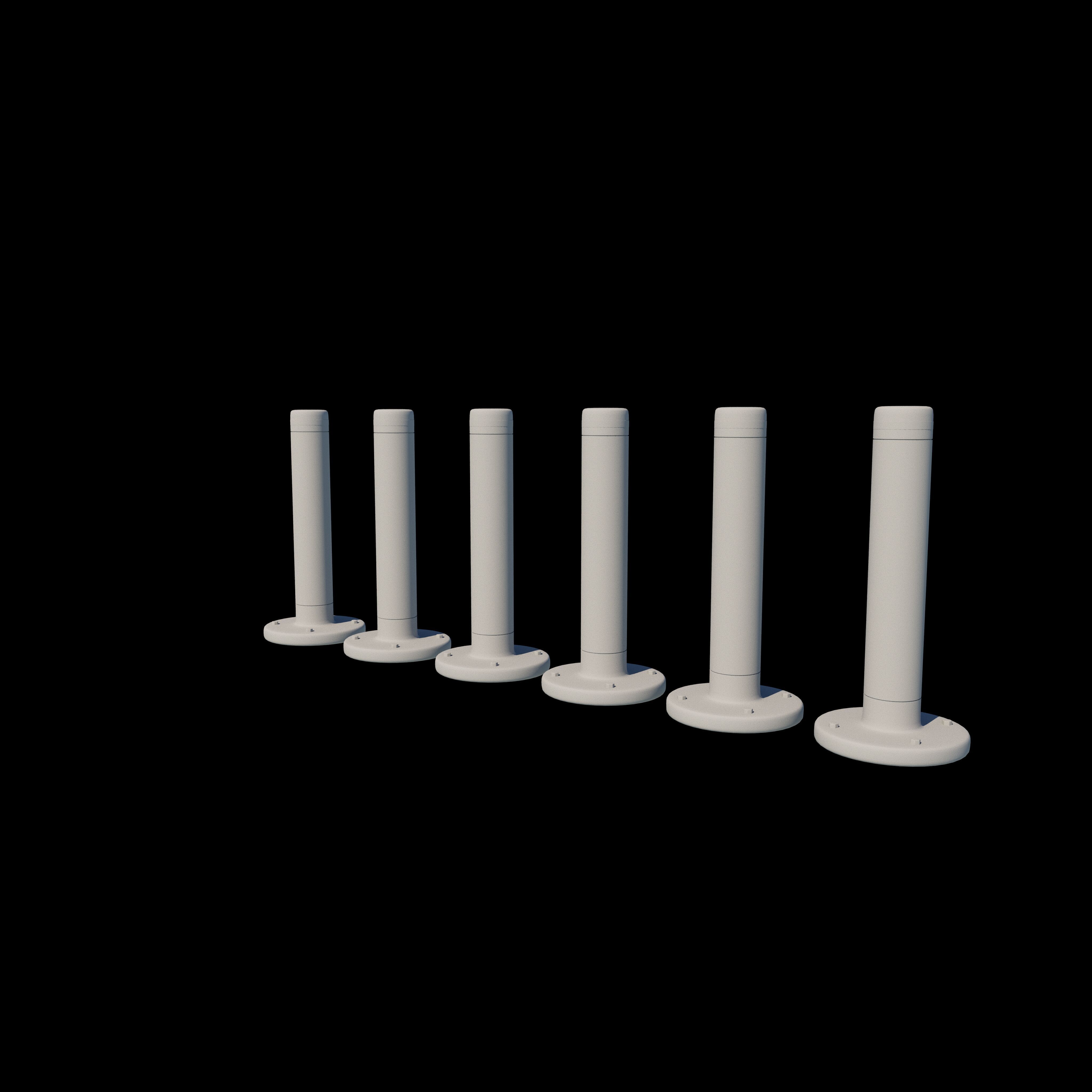 Road Block Pillar  3D model_14