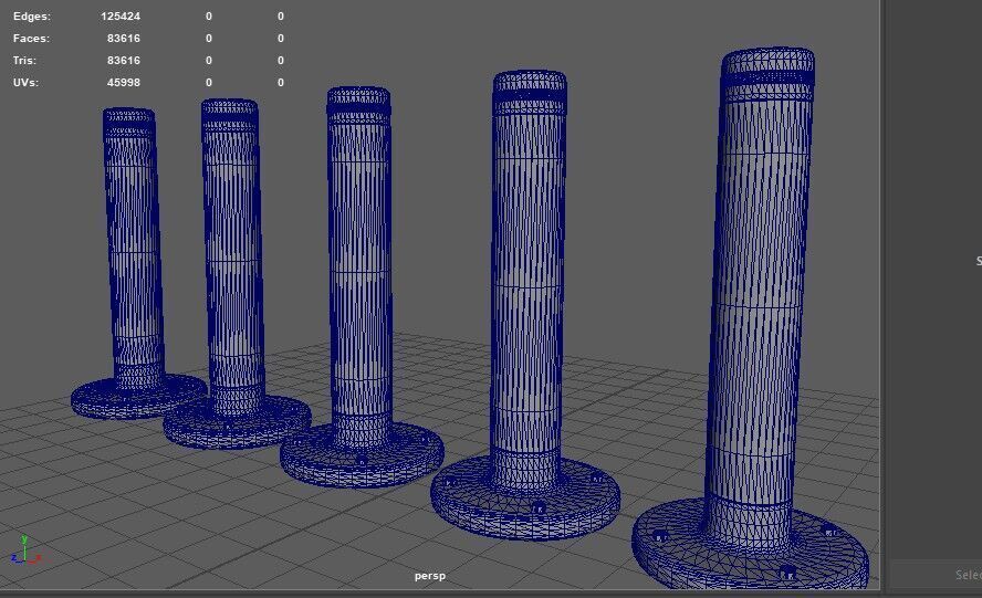 Road Block Pillar  3D model_11