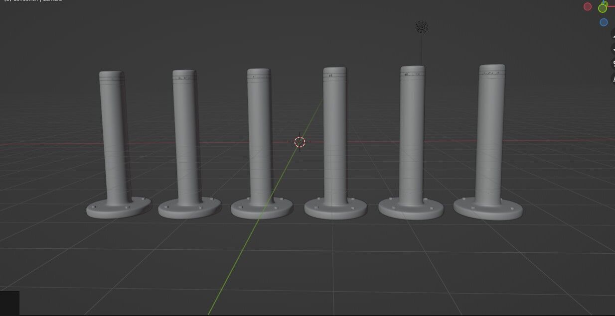 Road Block Pillar  3D model_13