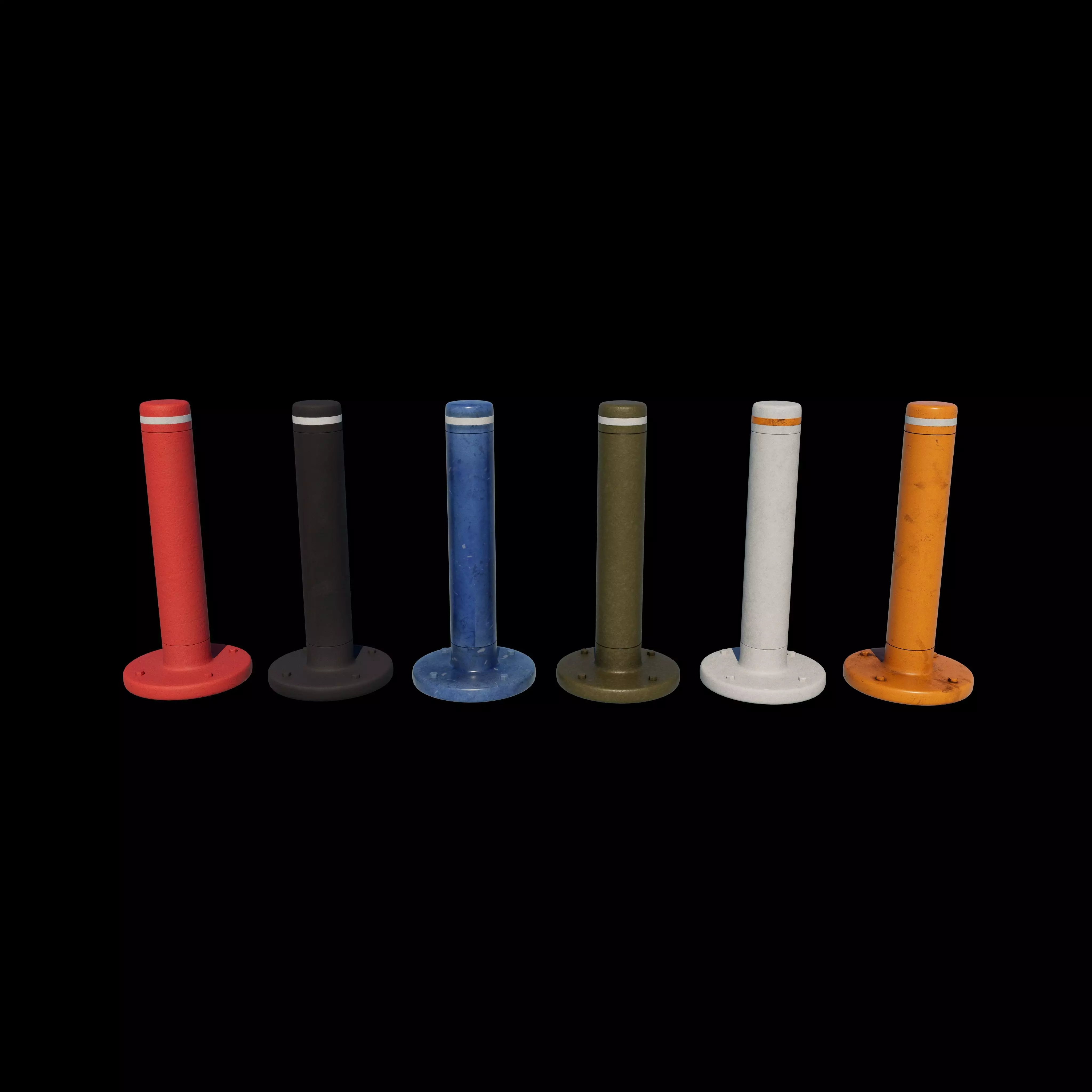 Road Block Pillar  3D model_0